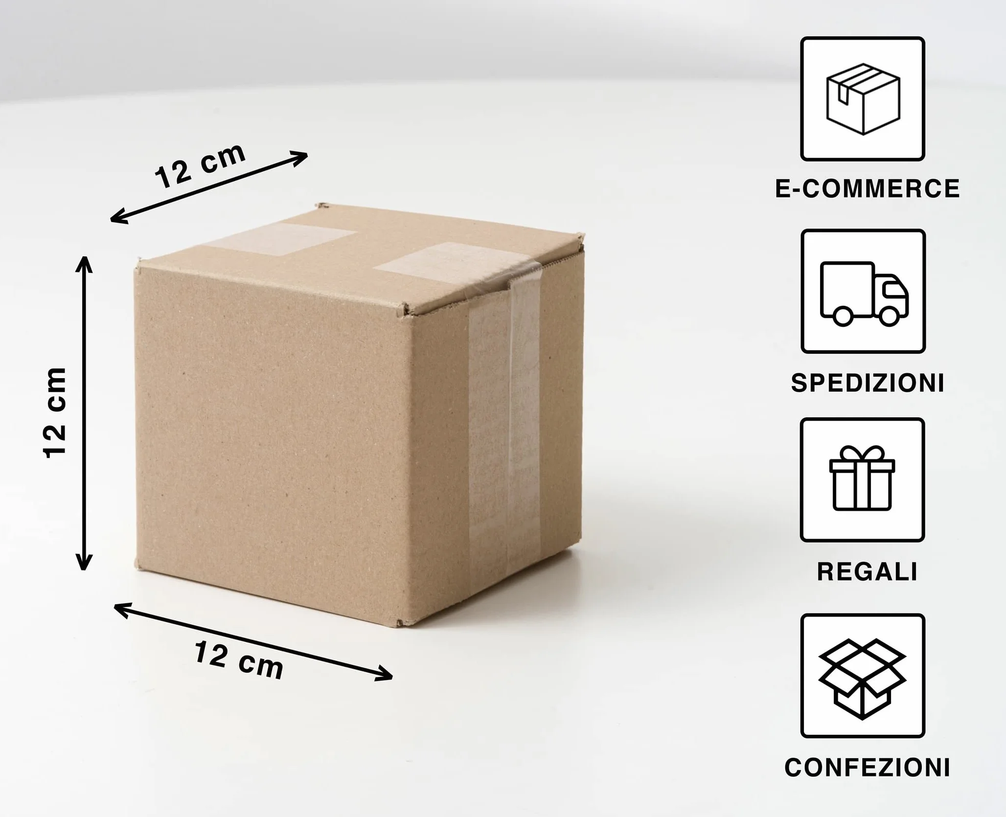 IPEA Małe pudełka kartonowe 12 x 12 x 12 cm 10 sztuk do wysyłki