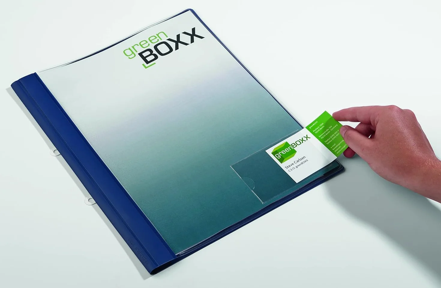 Durable 837919 Kieszonka samoprzylepna Pocketfix (na wizytówki), opak. 100 sztuk, przezroczysta.