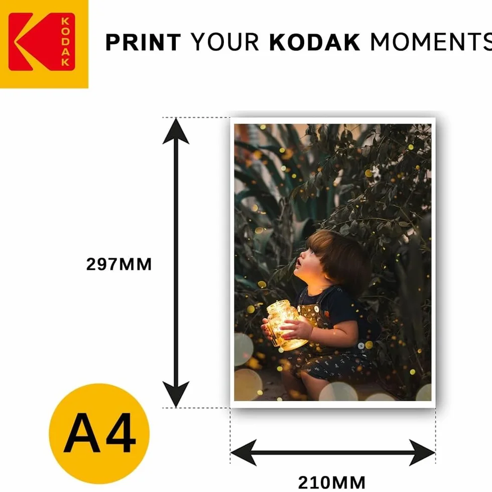 KODAK Błyszczący Papier Fotograficzny A4 180g/m² 50 Arkuszy