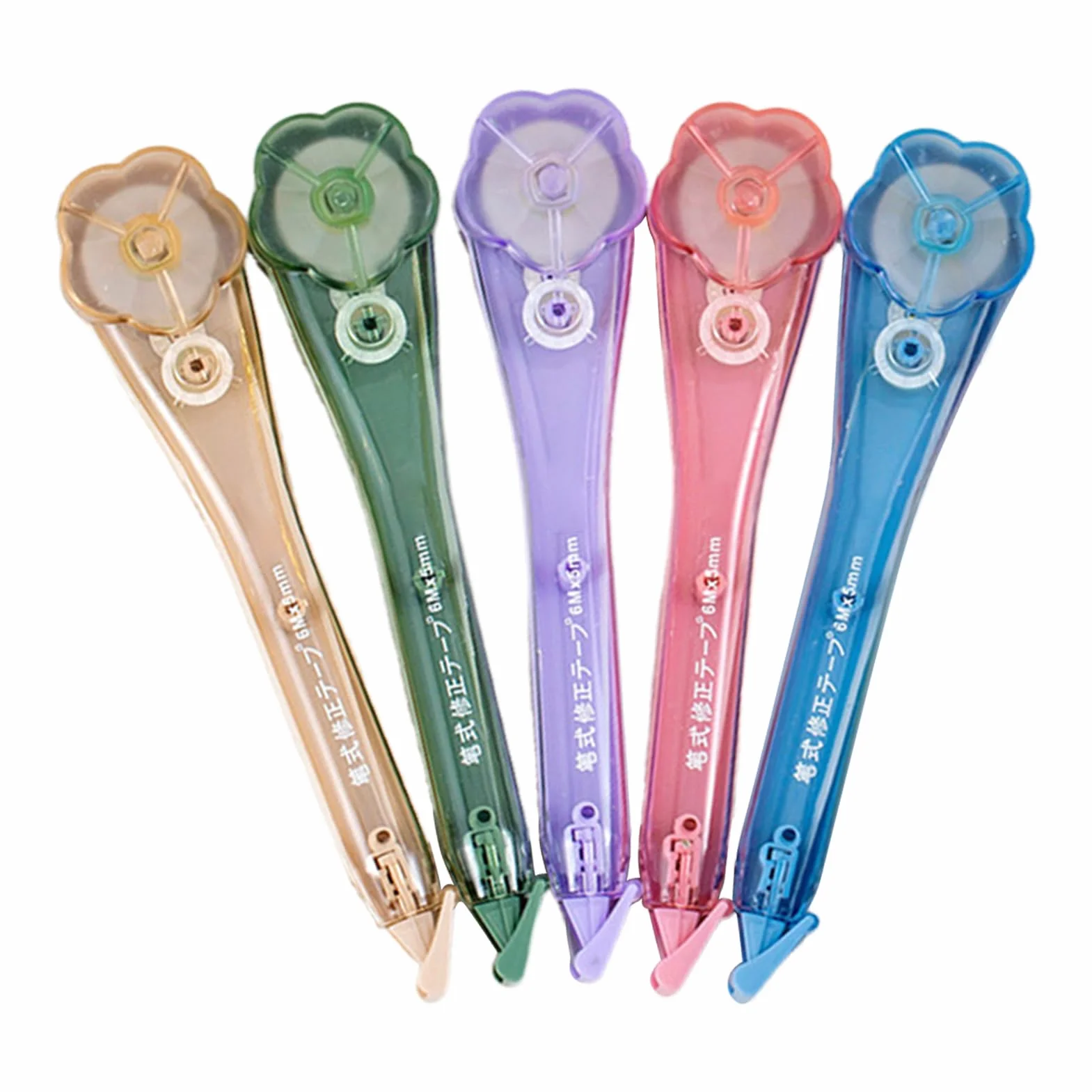 Correction Tape Pen - 5 Pieces Flower Shape | Quick-Drying Stationery, School Supplies for Students, Teachers, Writers, Journalists, Accountants, Homework, Journaling, Crafting
