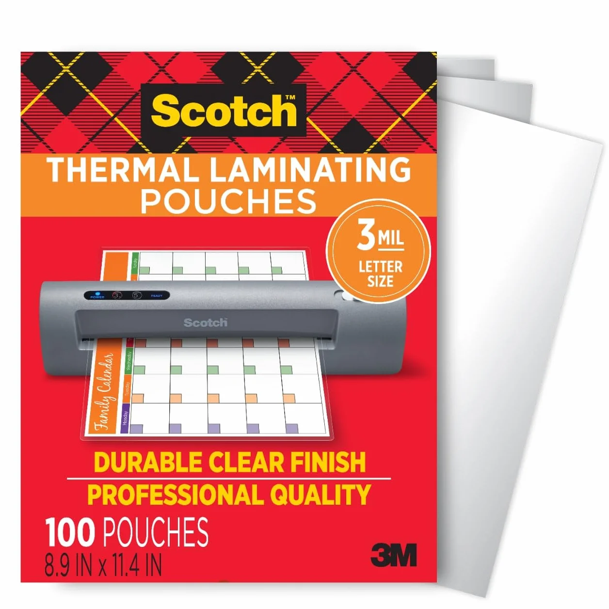 Scotch TP3854-100 Folia do Laminowania, Przezroczysty, 100 Sztuk