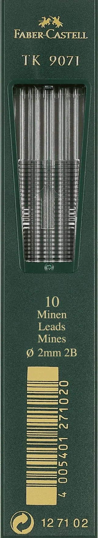 FABER-CASTELL 127102 – ołówki automatyczne TK 9071, 10 wkładów zapasowych, grubość wkładu: 2,0 mm, twardość: 2B