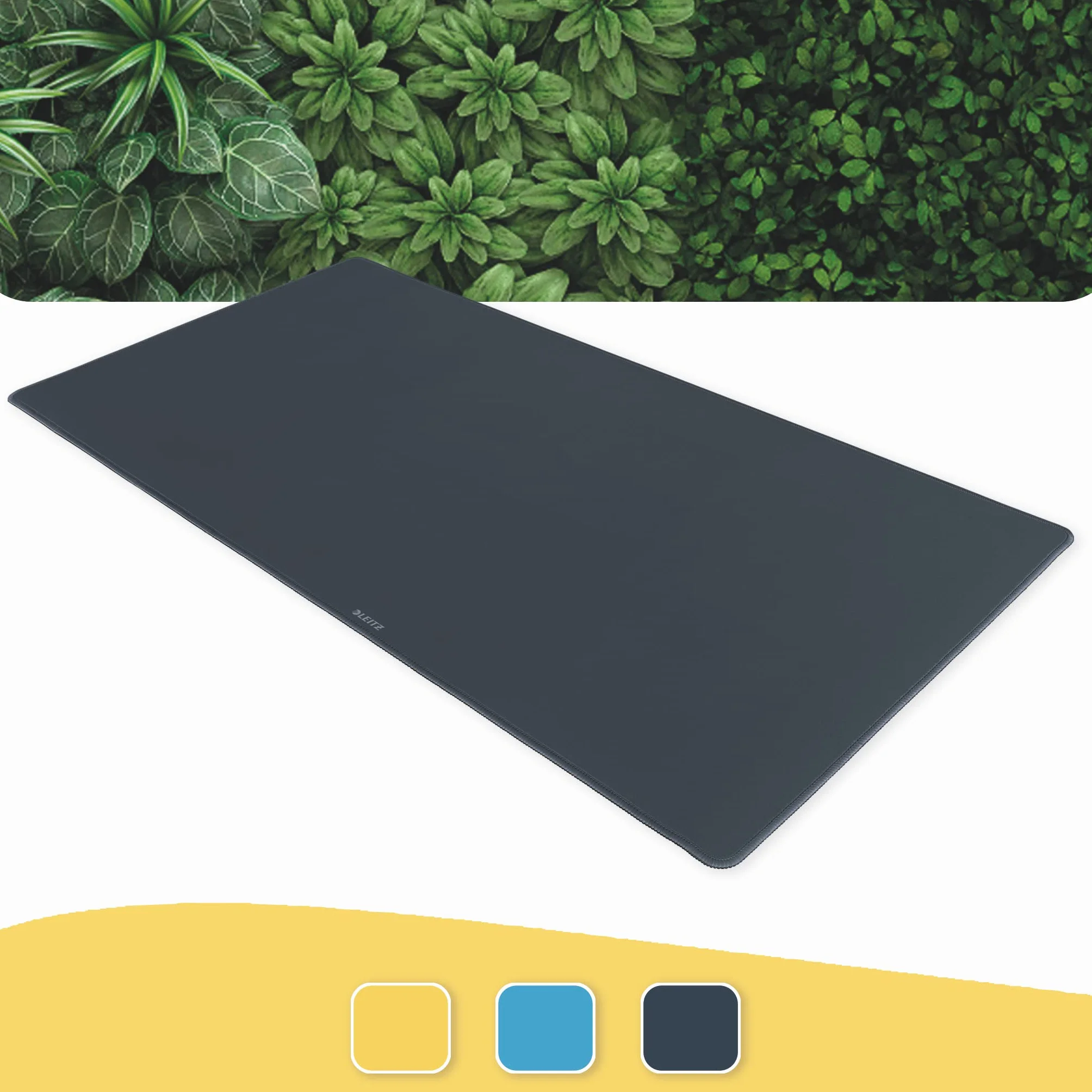 Leitz Duża Mata na Biurko Cosy 80×40 cm Ochronna Podkładka Antypoślizgowa Aksamitny Szary