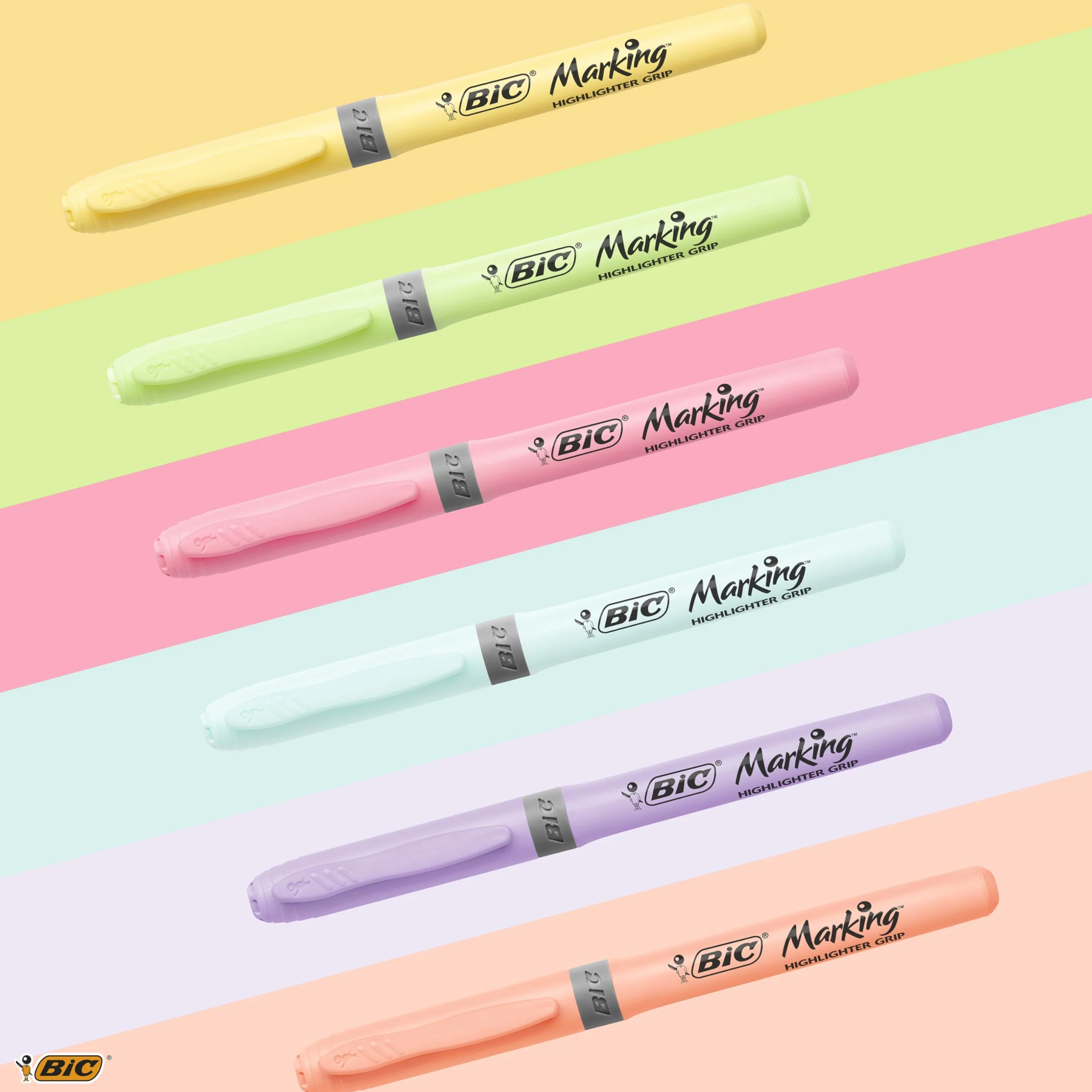 BIC Zakreślacz Highlighter Grip Collection Blister 12 szt