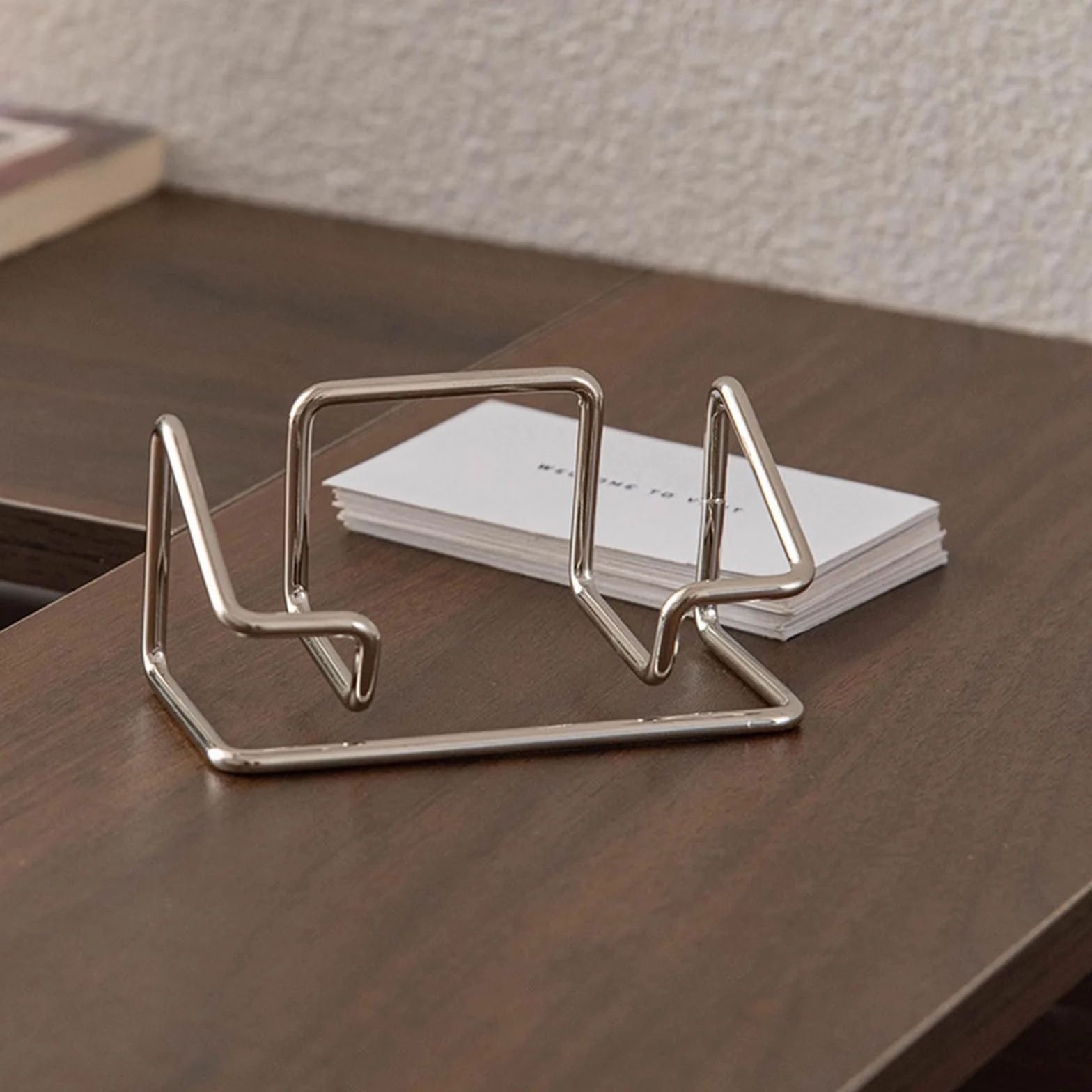 Metalowy stojak na wizytówki, organizer na biurko, stojak ekspozycyjny do użytku biurowego, etui do przechowywania o dużej pojemności, elegancka ekspozycja na karty
