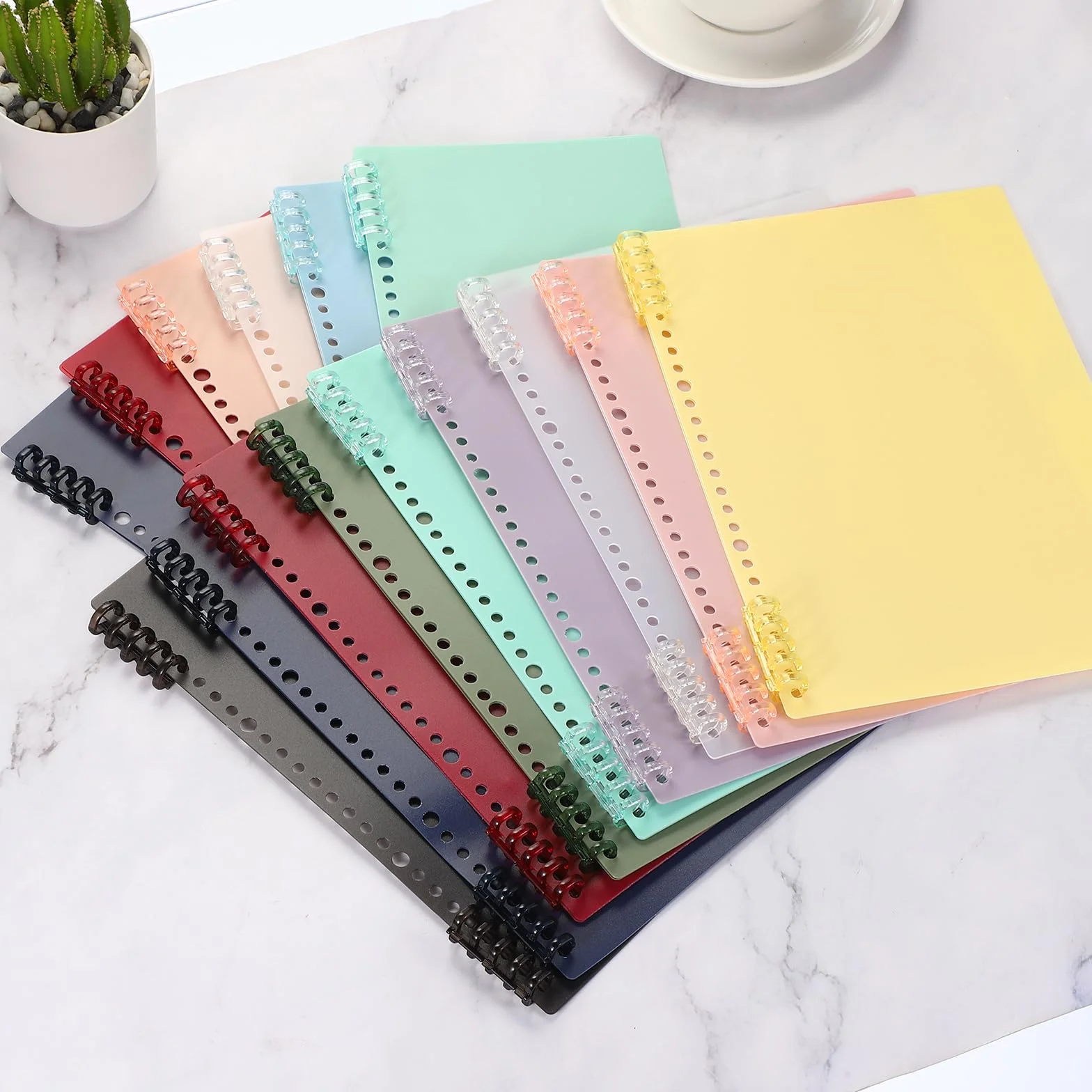 PATIKIL 12 sztuk okładek do bindowania A5 21 x 14 cm plastikowe czarne