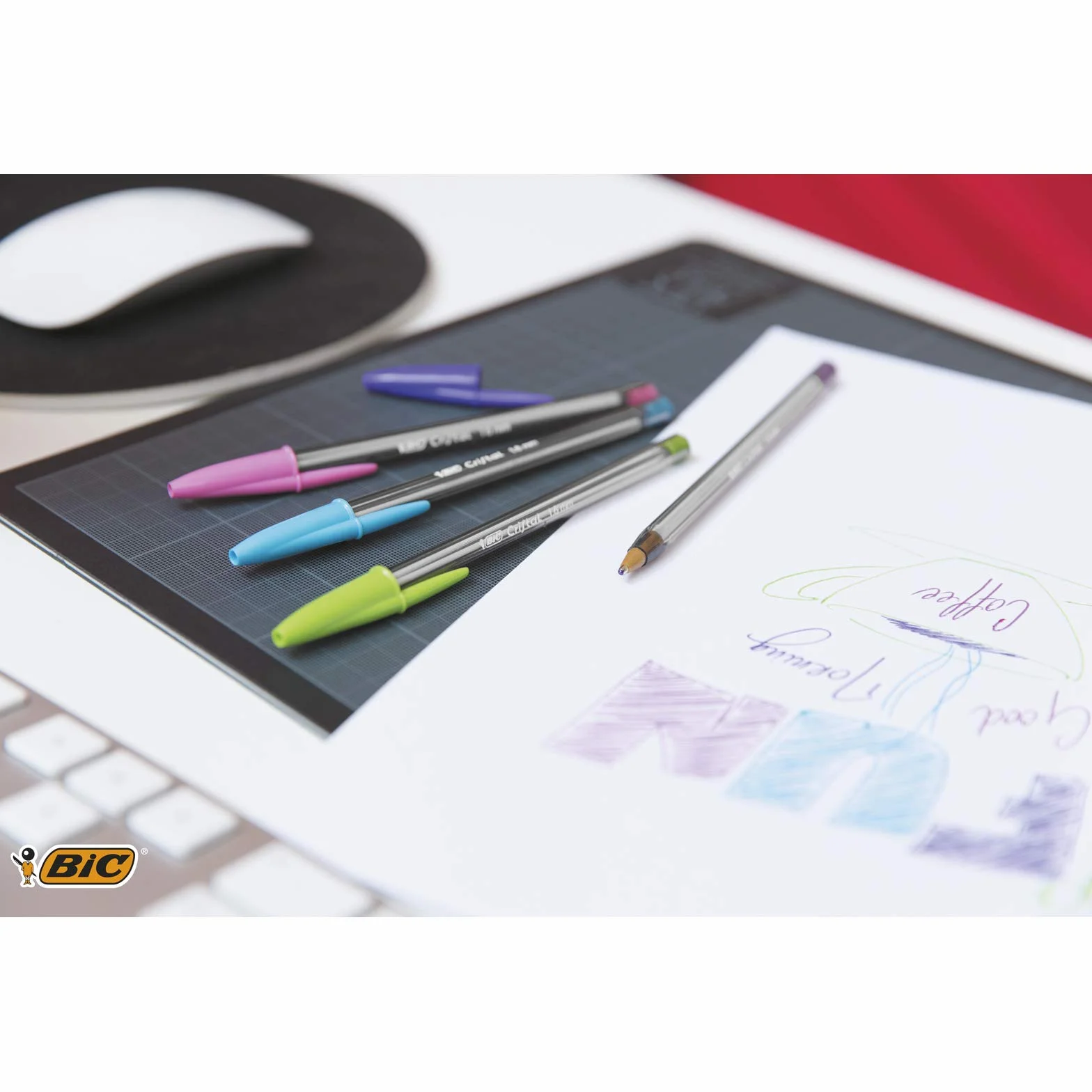 BIC Cristal Multi Colour Mix Długopisy, Pudełko, 20 Sztuk