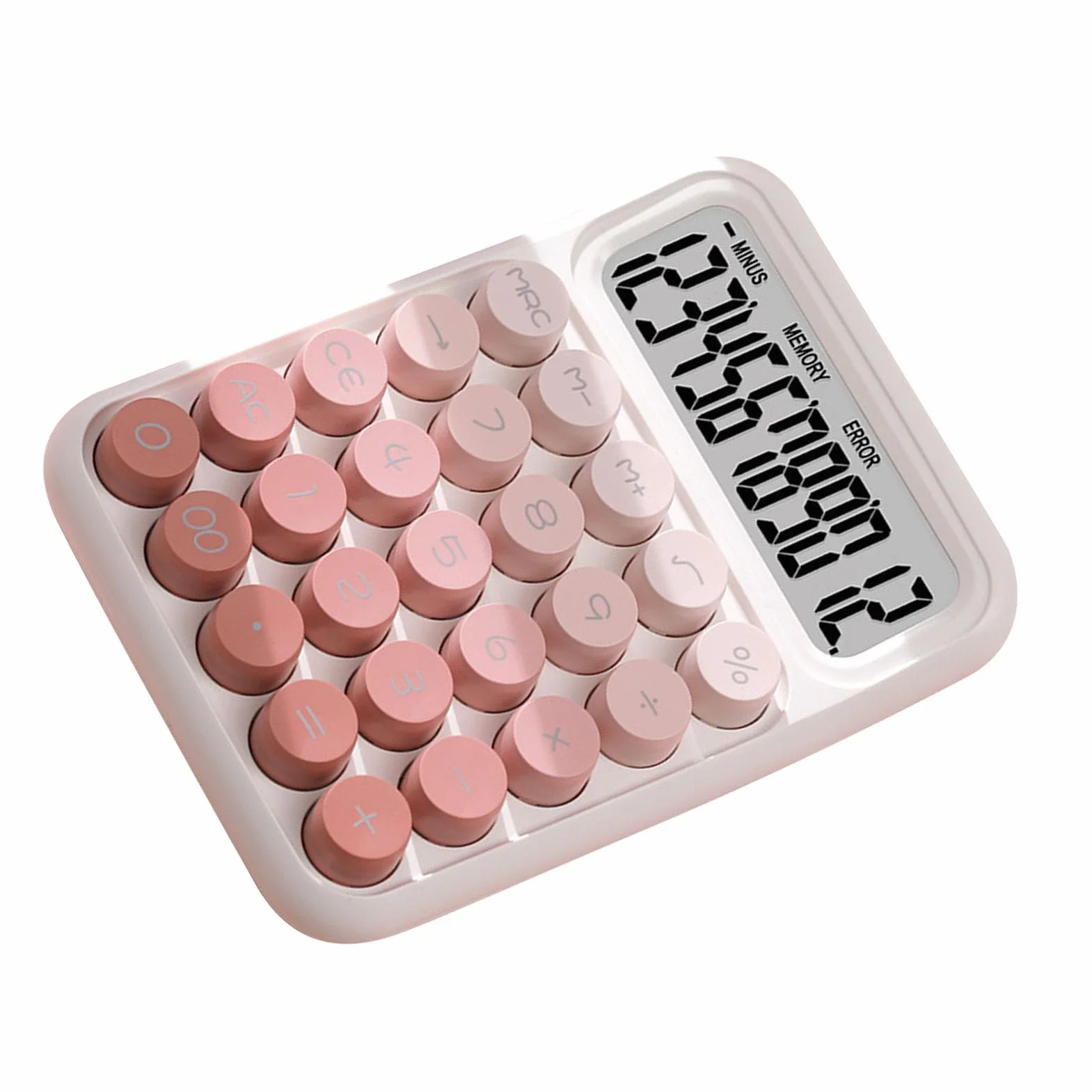 Jeffergarden Kalkulator Pulpit 12-cyfrowy Duży Przycisk Przezroczysty Ekran Niebieski Zielony Różowy dla Studentów Księgowego (PINK)