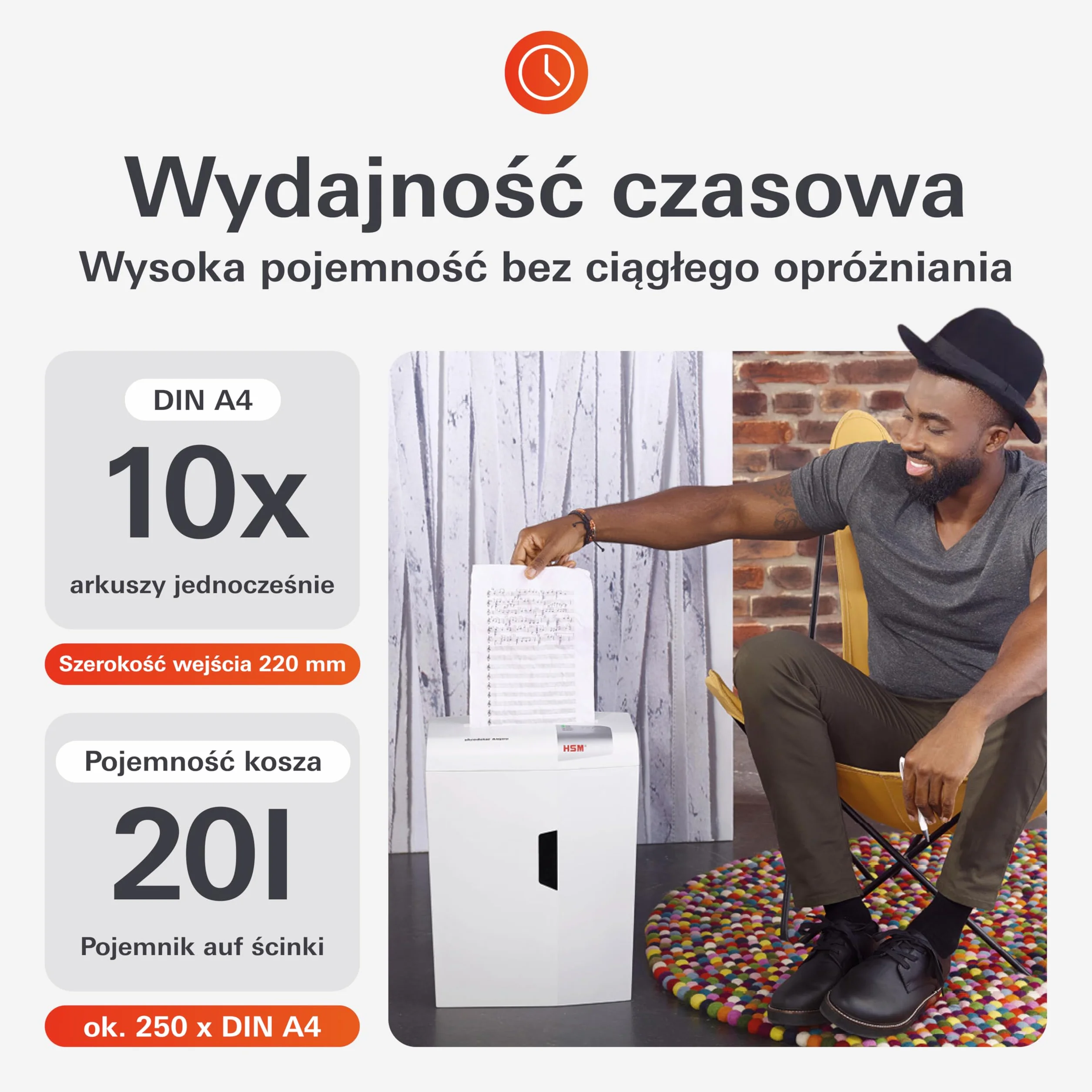 Hsm Shredstar X10 Niszczarka, Biały, do 10 arkuszy