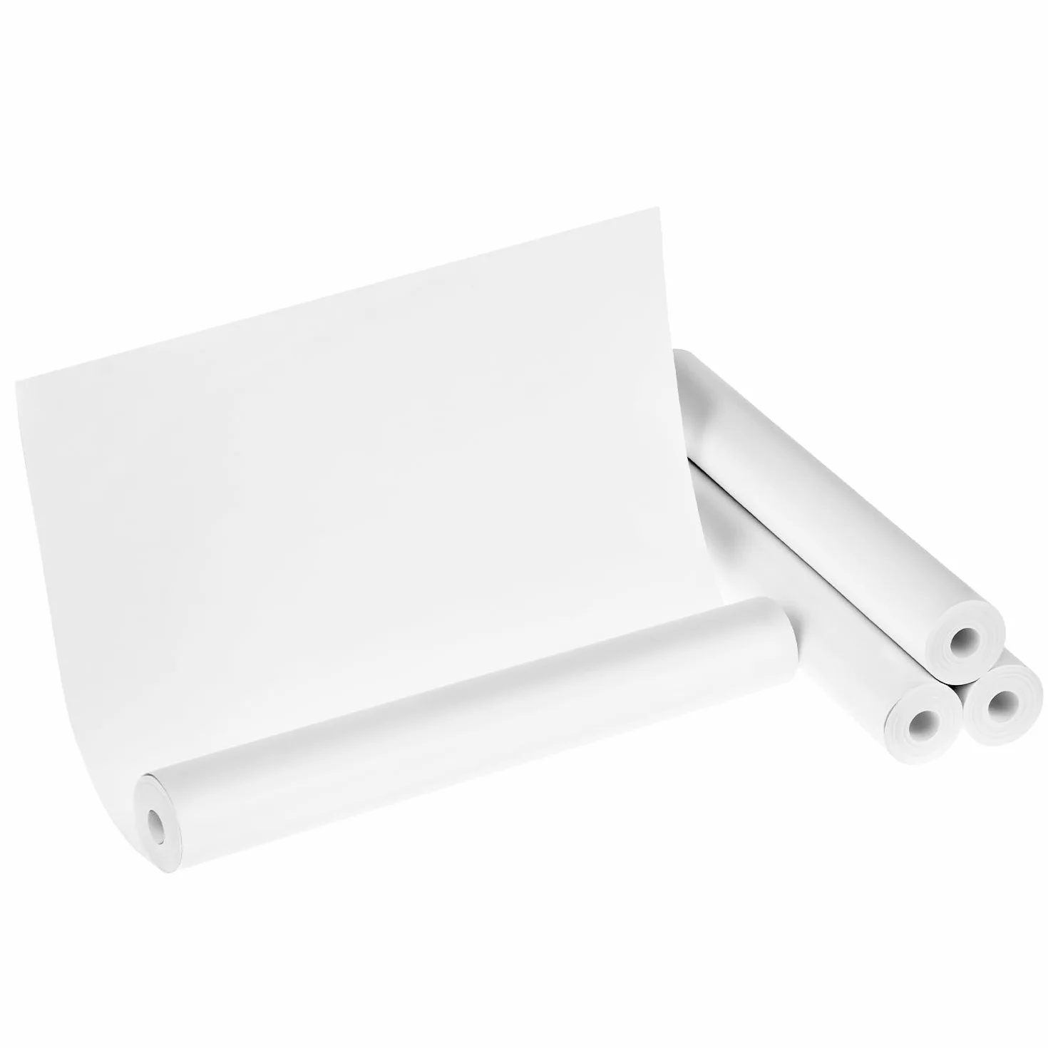 QWORK Termiczny papier A4 do drukarki przenośnej, 100 arkuszy, 4 rolki