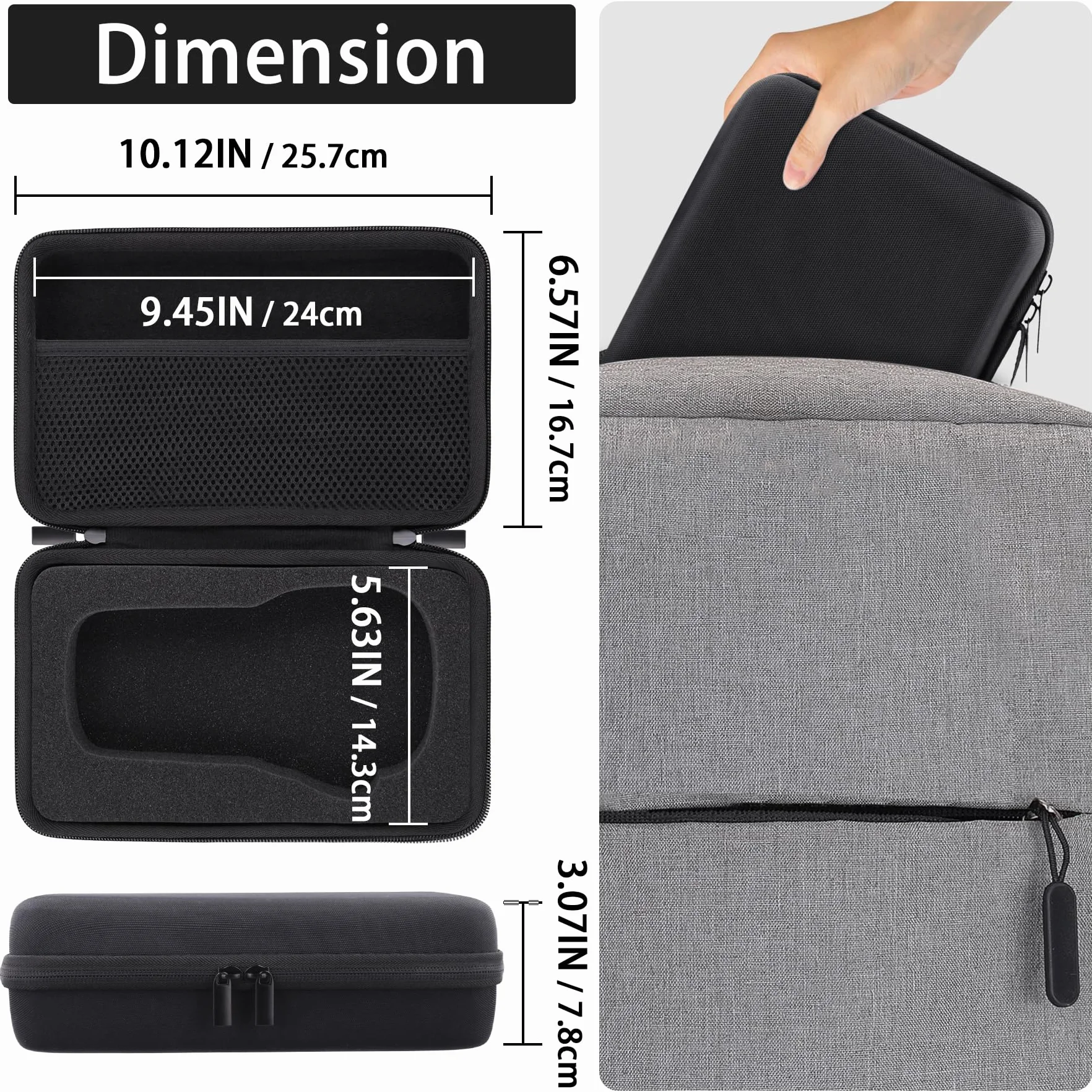 co2CREA Storage Carry Travel Hard Case do DYMO Label Manager 160/280 Handheld Label Maker Qwerty Keyboard (tylko etui)