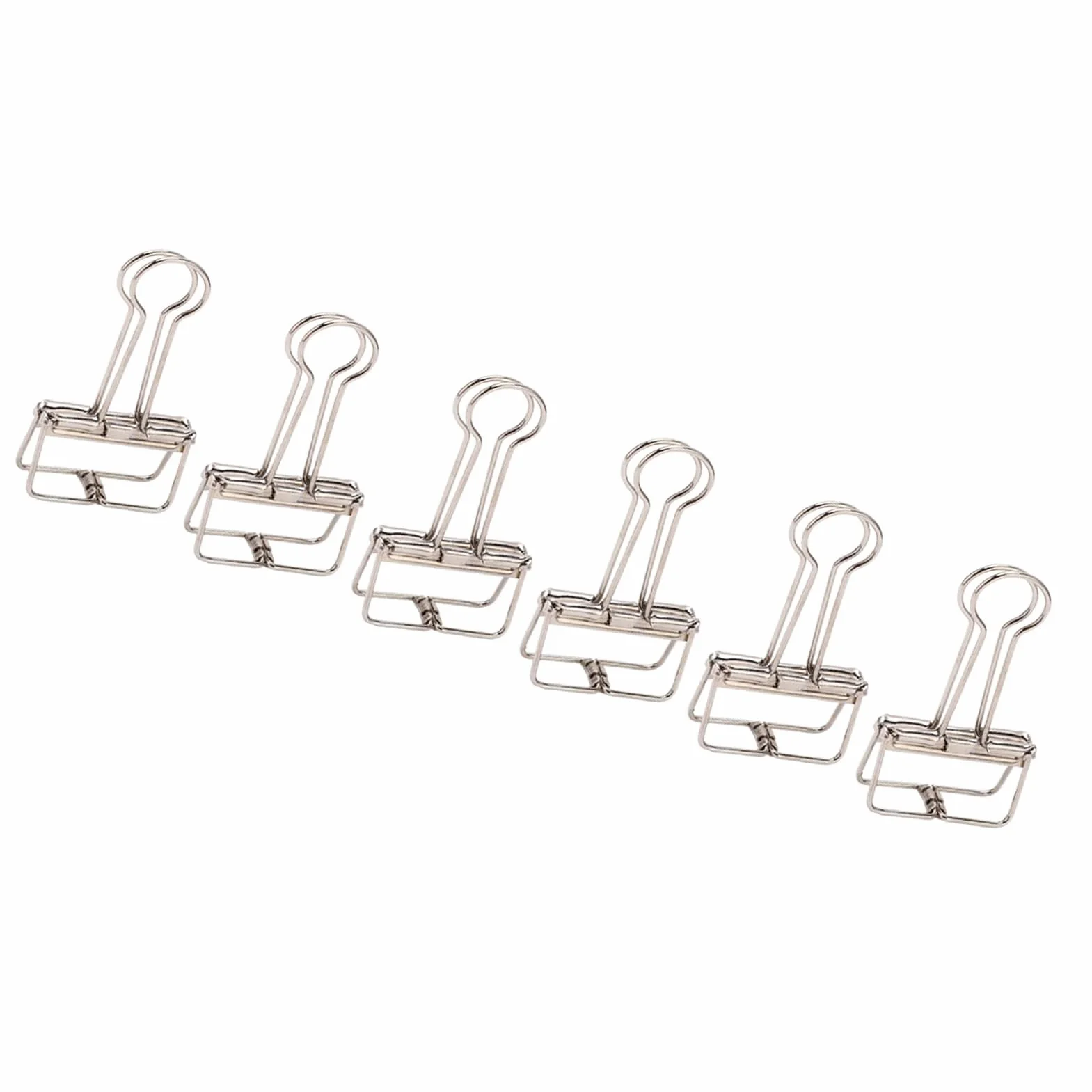 Metalowe Klipsy Biurowe 50 Sztuk 32 mm Srebrne Zaciski Binder
