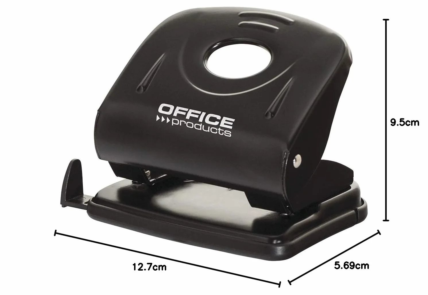 Dziurkacz OFFICE PRODUCTS Dziurkuje do 30 Kartek Metal Czarny/Drobne Akcesoria Biurowe/Typ-Standard/Materiał-Metal/Ilość Kartek-30 / Kolor-Czarny