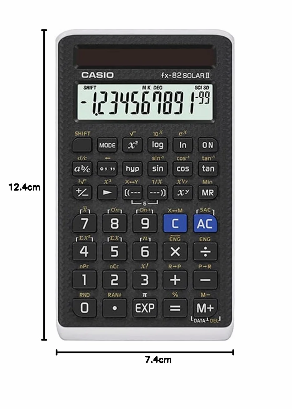 Casio FX-82 solar II Rekenmachine czarny