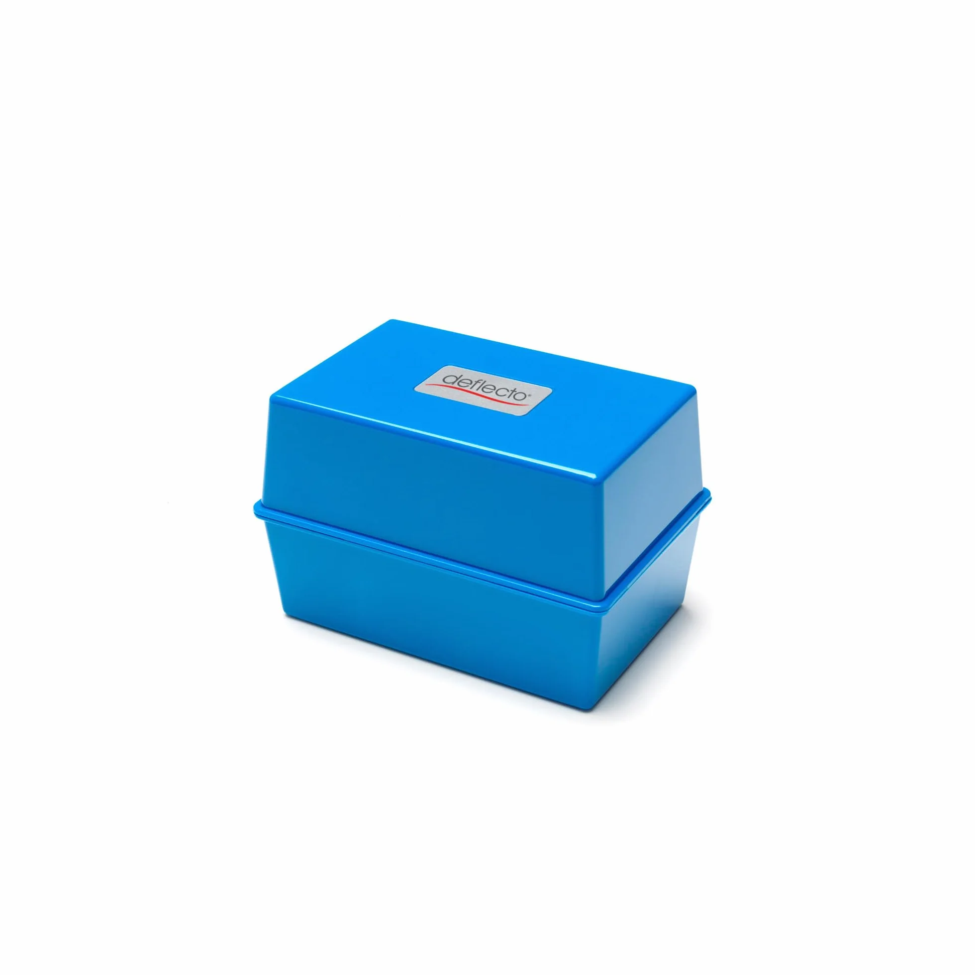 Deflecto CP010YTBLU pudełko na karty indeksowe 5 x 3 niebieskie