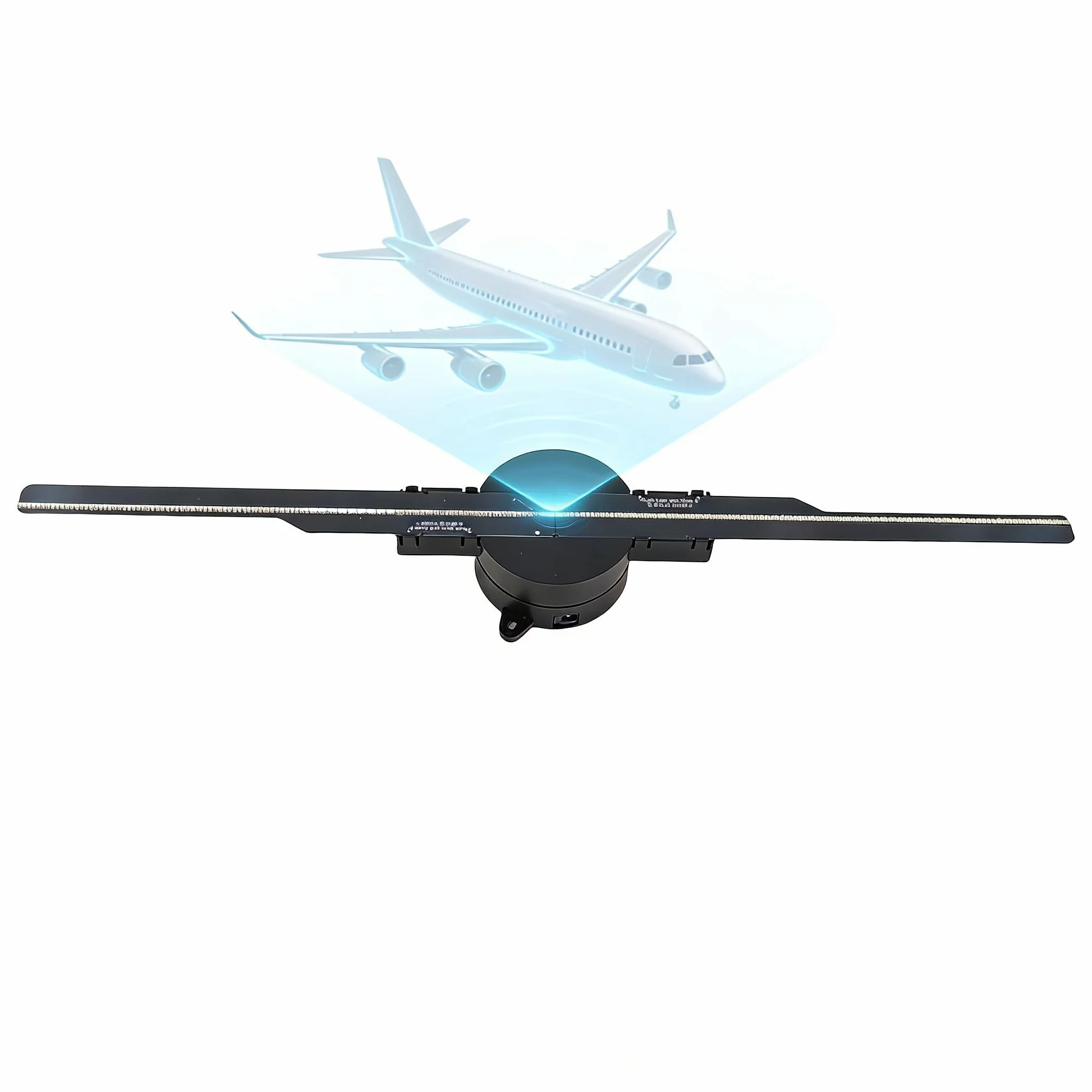 Wentylator z hologramem 3D, 16,5 cala 2000 x 224 WiFi 3D Projektor z 224 koralikami świetlnymi LED do reklamy biznesowej 100-240 V (wtyczka UE)