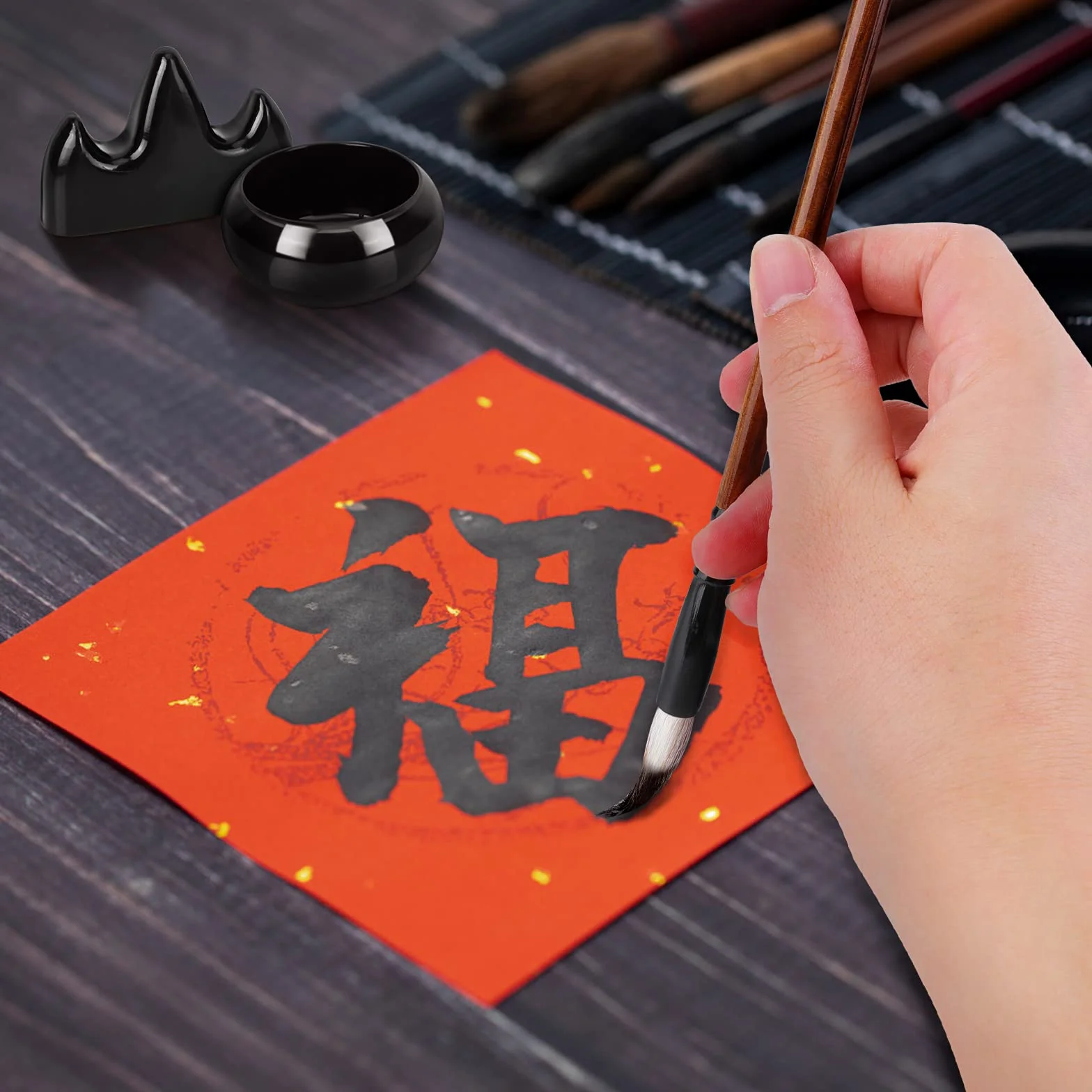 Profesjonalne pędzle do kaligrafii Kanji Sumi zestaw 6 sztuk
