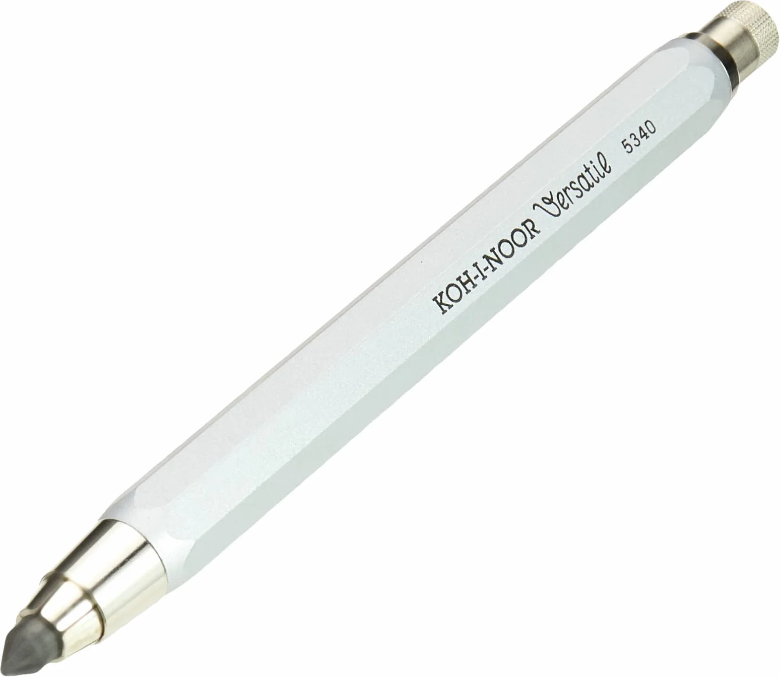 Koh-I-Noor 5,6 mm metalowe ołówki mechaniczne z temperówką. 5340. Srebro