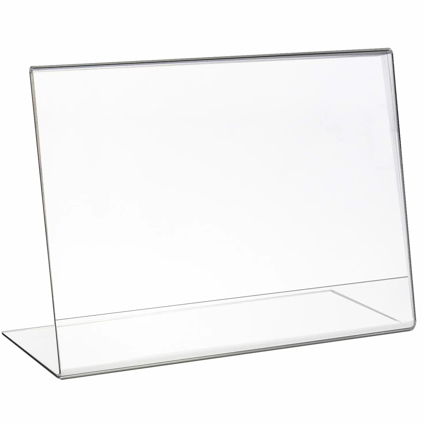 HMF 46933 Akrylowy stojak na stół nachylony | DIN A5 Format krajobrazu | Przezroczysty