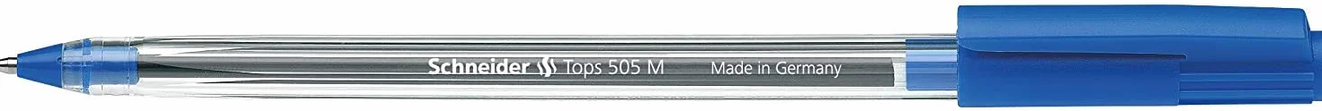 Schneider Długopis Tops 505, model czapki, M, niebieski, 4 sztuki