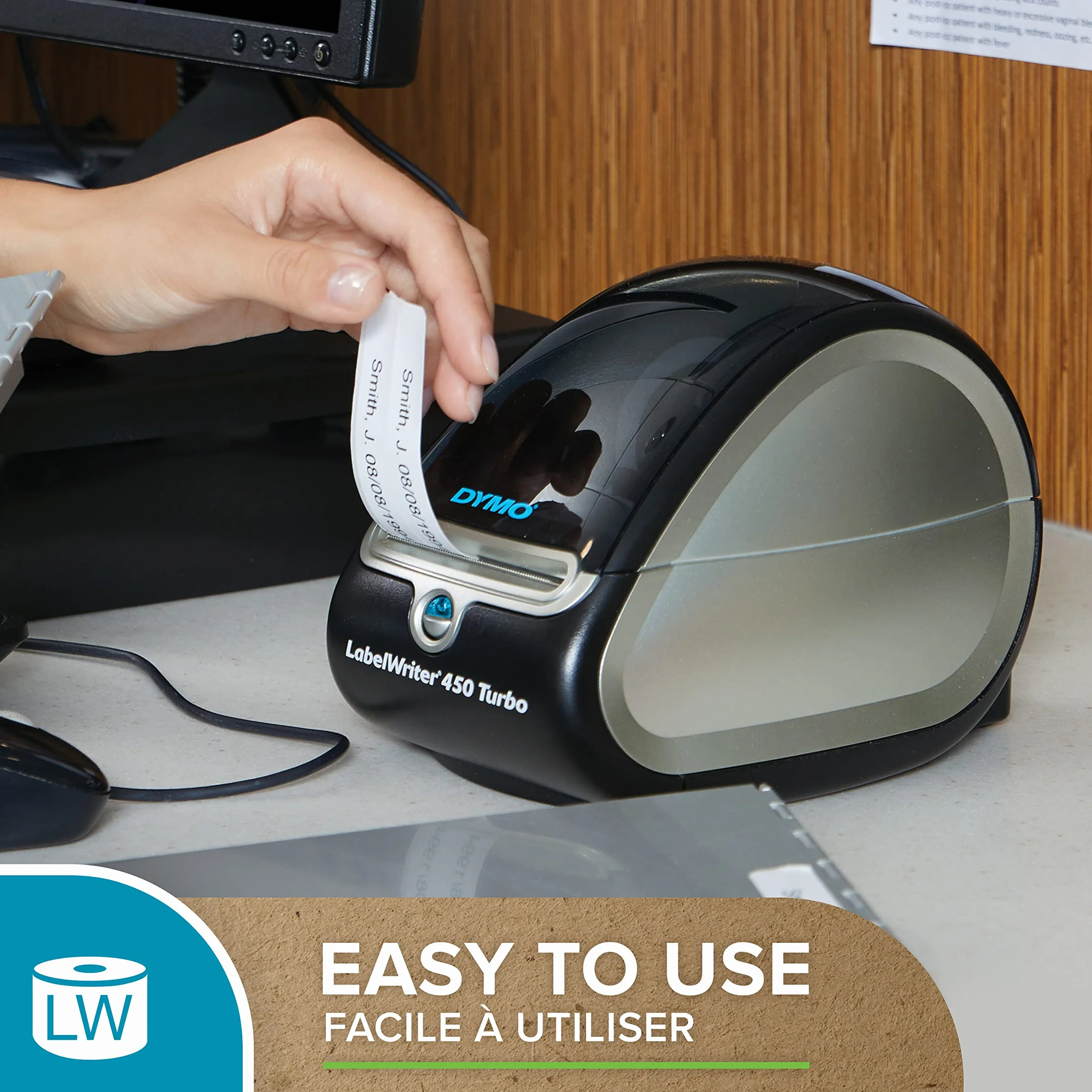 Oryginalne etykiety z adresem zwrotnym DYMO LabelWriter | 25 mm x 54 mm | Samoprzylepne | 6 rolek po 500 etykiet Easy-Peel (3000 sztuk) | do drukarek etykiet LabelWriter | Wyprodukowano w Europie