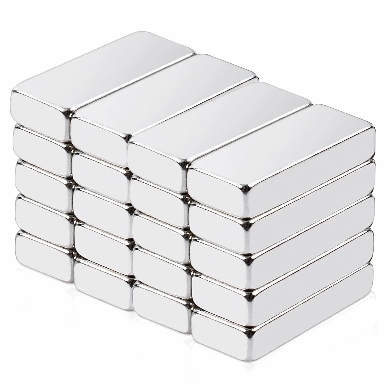 20 sztuk 20 x 5 x 3 mm, magnesy neodymowe, bardzo mocne, do szafki kuchennej, biura, na lodówkę, do majsterkowania, zdjęć, 20 sztuk