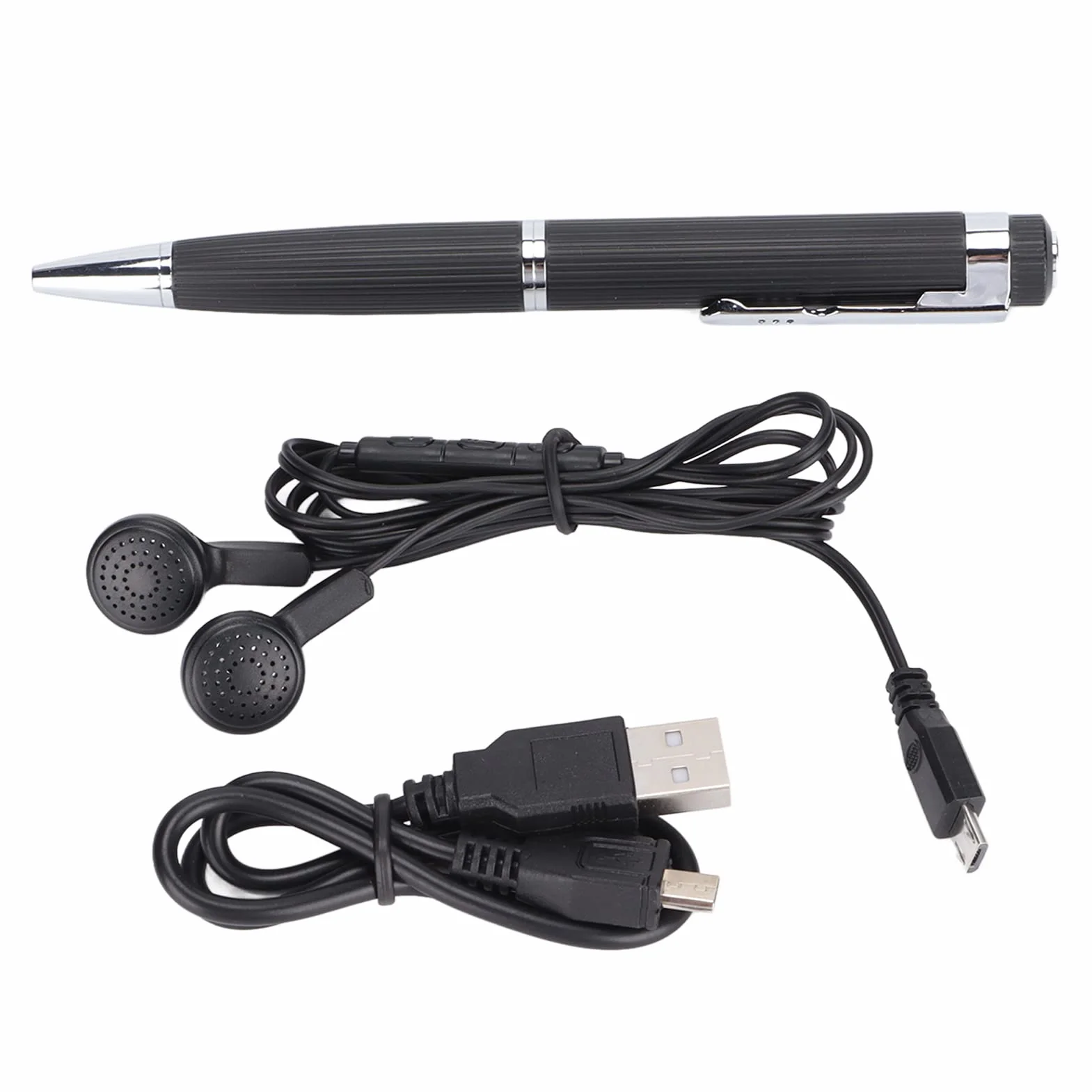 Cyfrowy dyktafon głosowy 128 Kbps HD z odtwarzaniem MP3, ładowanie USB