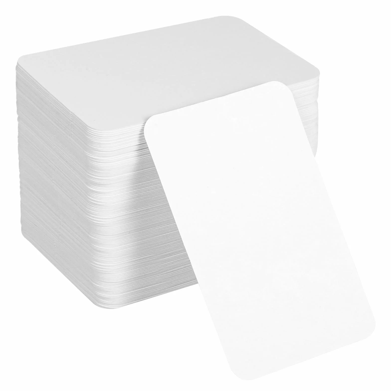 Yoosso 200 arkuszy fiszek pustych, 8,5 x 5,5 cm, puste kartki papierowe, 350 g/m², białe kartki z papieru typu kraft, do samodzielnego ozdobienia, do szkoły, biura, słownictwa, nauki