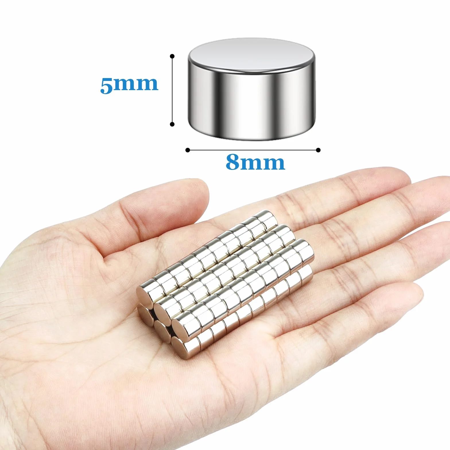 Wukong 8 x 5 mm | 60 sztuk mocnych mini magnesów, magnesów na lodówkę i tablicę biurową