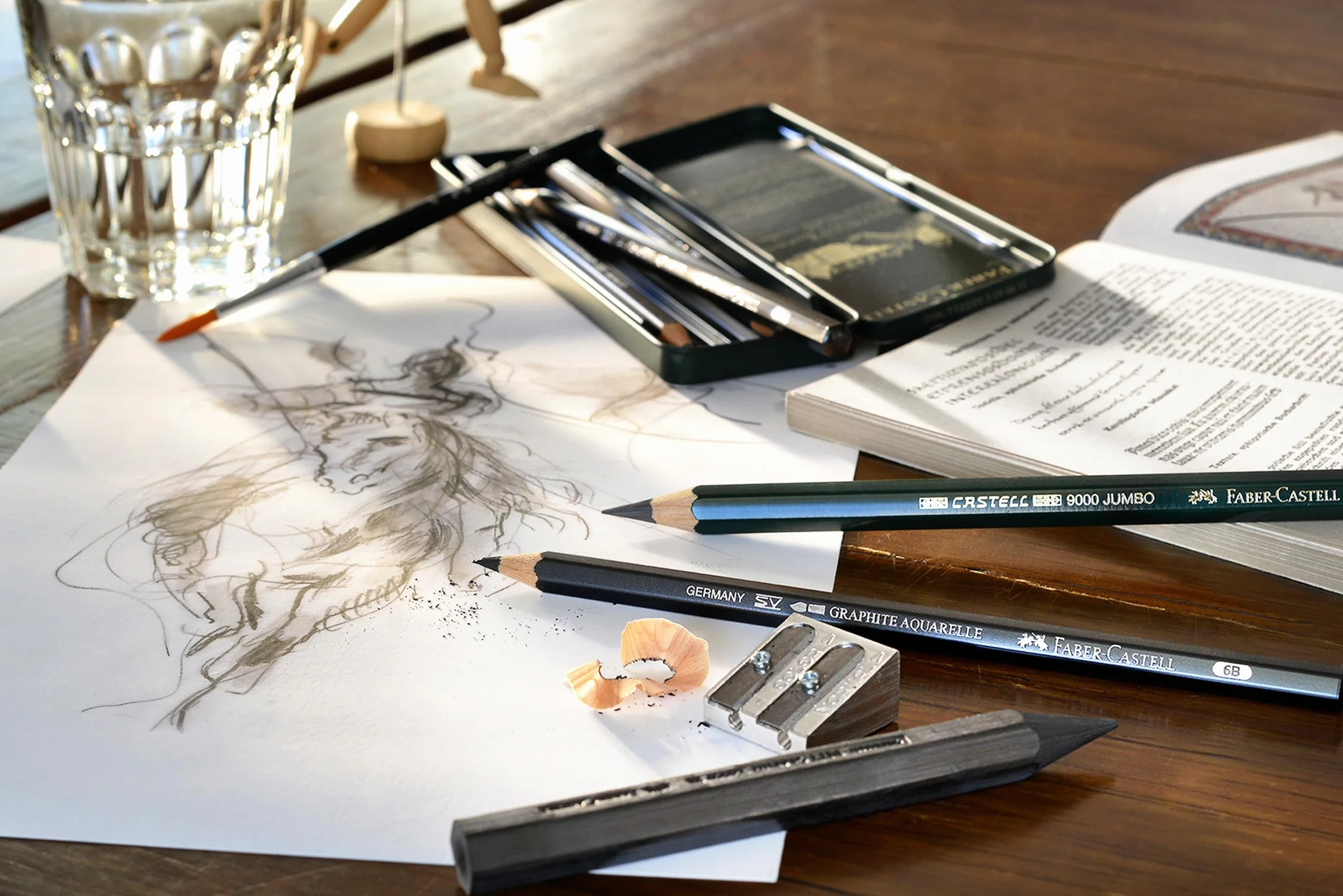 FABER-CASTELL CASTELL 9000 Jumbo ołówki HB 2B 4B 6B 8B zestaw 5 sztuk