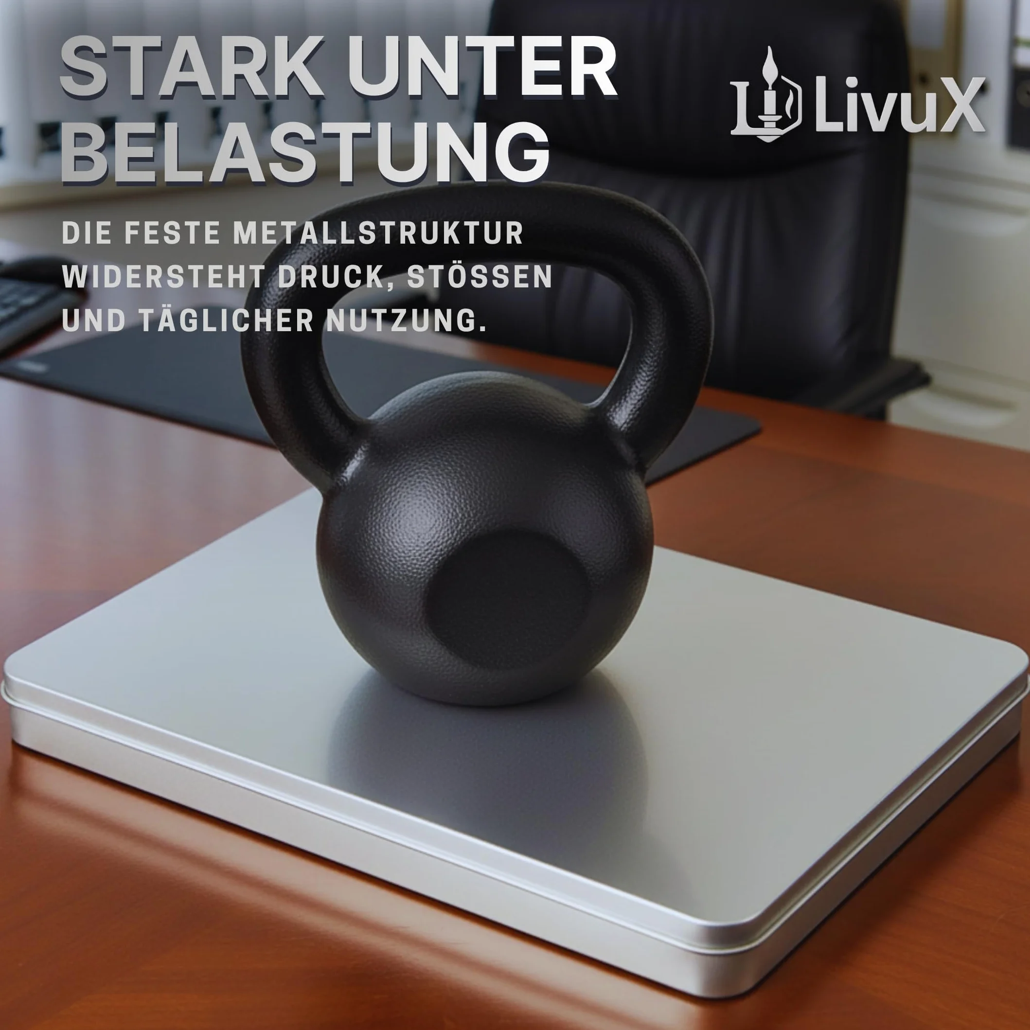 LivuX Pudełko na dokumenty DIN A4, 31 x 22 x 2,25 cm, 0,367 kg, prostokątne pudełko do przechowywania z pokrywką, do biura, domowego biura i archiwum, metal premium