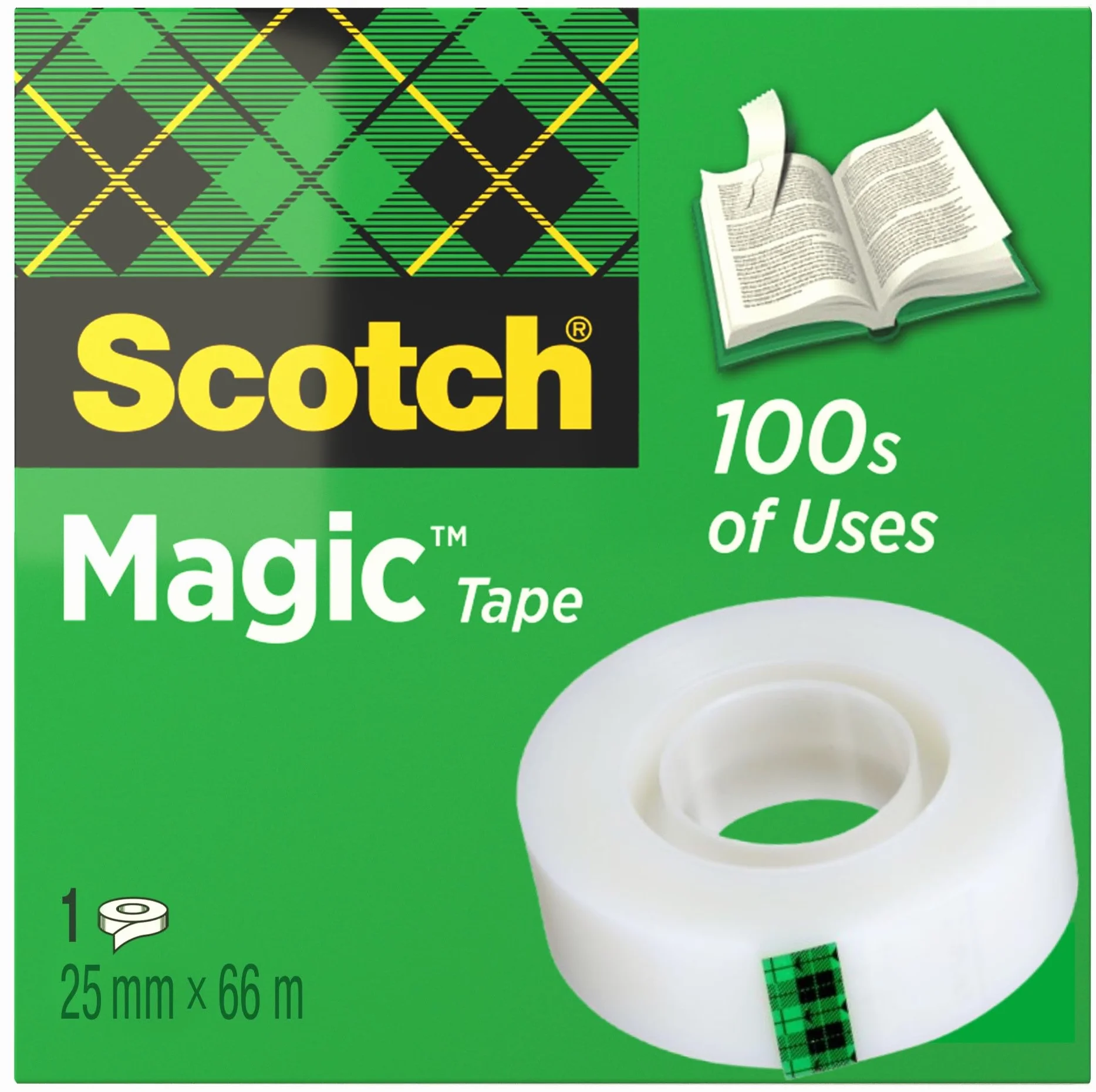 Scotch Magiczna taśma niewidoczna 25 mm x 66 m rolka uzupełniająca
