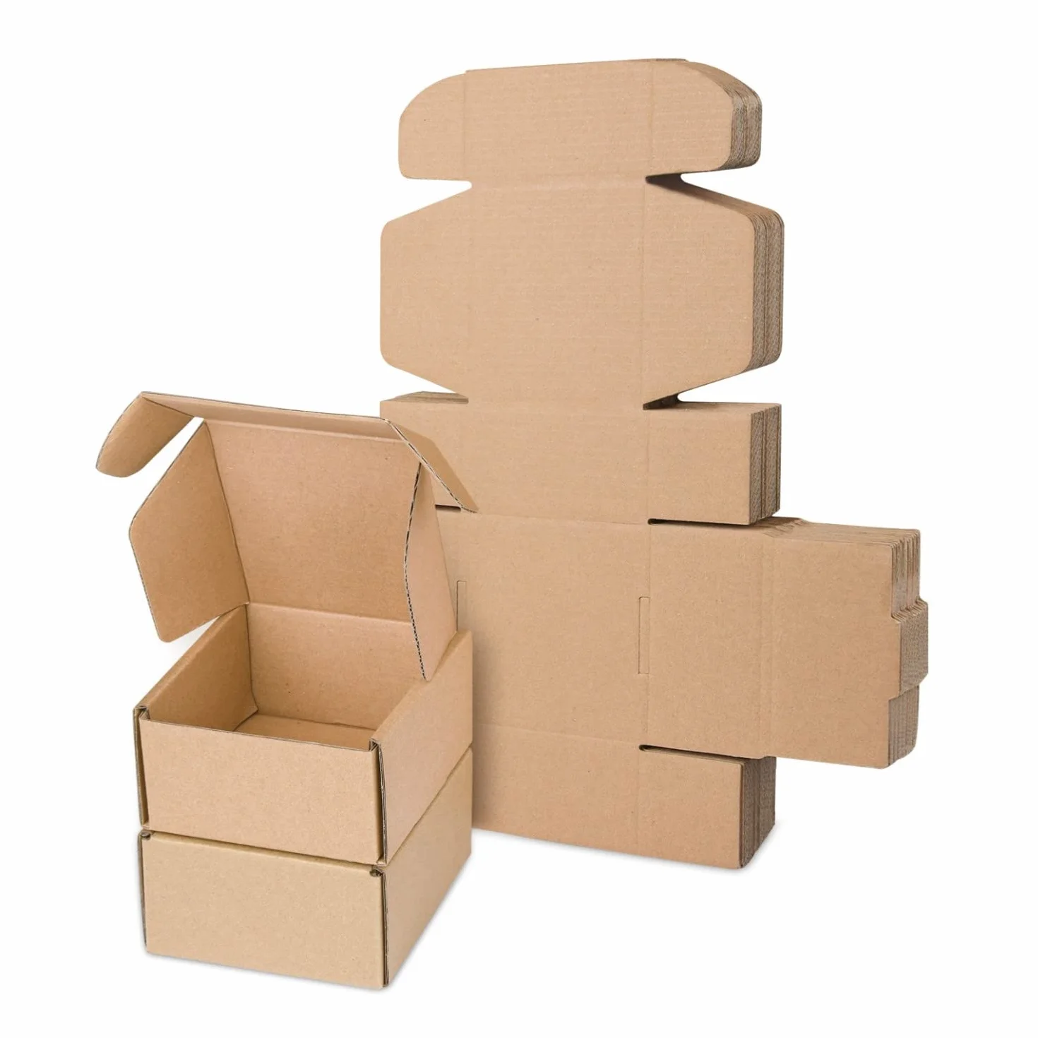Skrzynki pocztowe z tektury falistej, 120×120×40mm, brązowe pudełka pocztowe Royal Mail Small Parcel PiP do pakowania, wysyłki, przechowywania lub prezentów (10 sztuk)