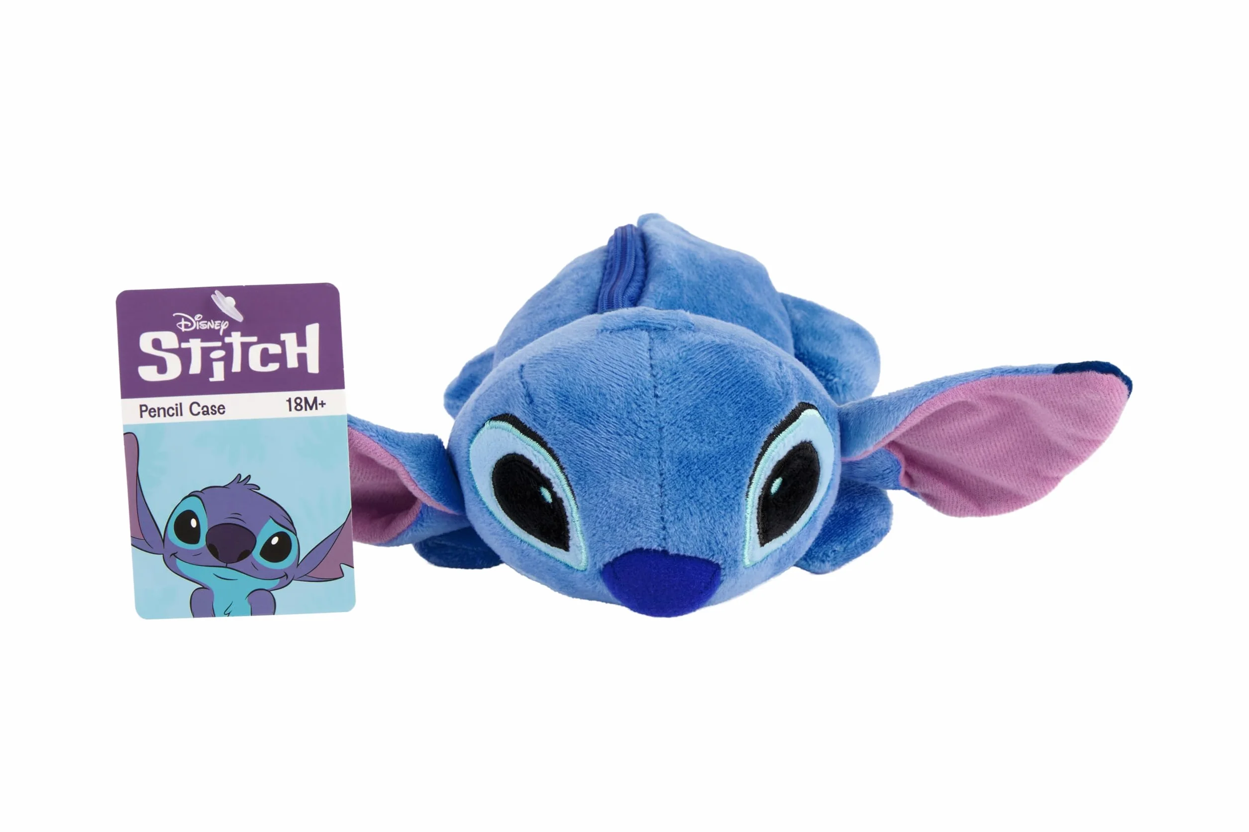 Disney Stitchpiórnik | pluszowy piórnik dla dzieci | miękki z zamkiem błyskawicznym | zabawne pudełko na długopisy | dla dziewcząt i chłopców | ok. 24 cm