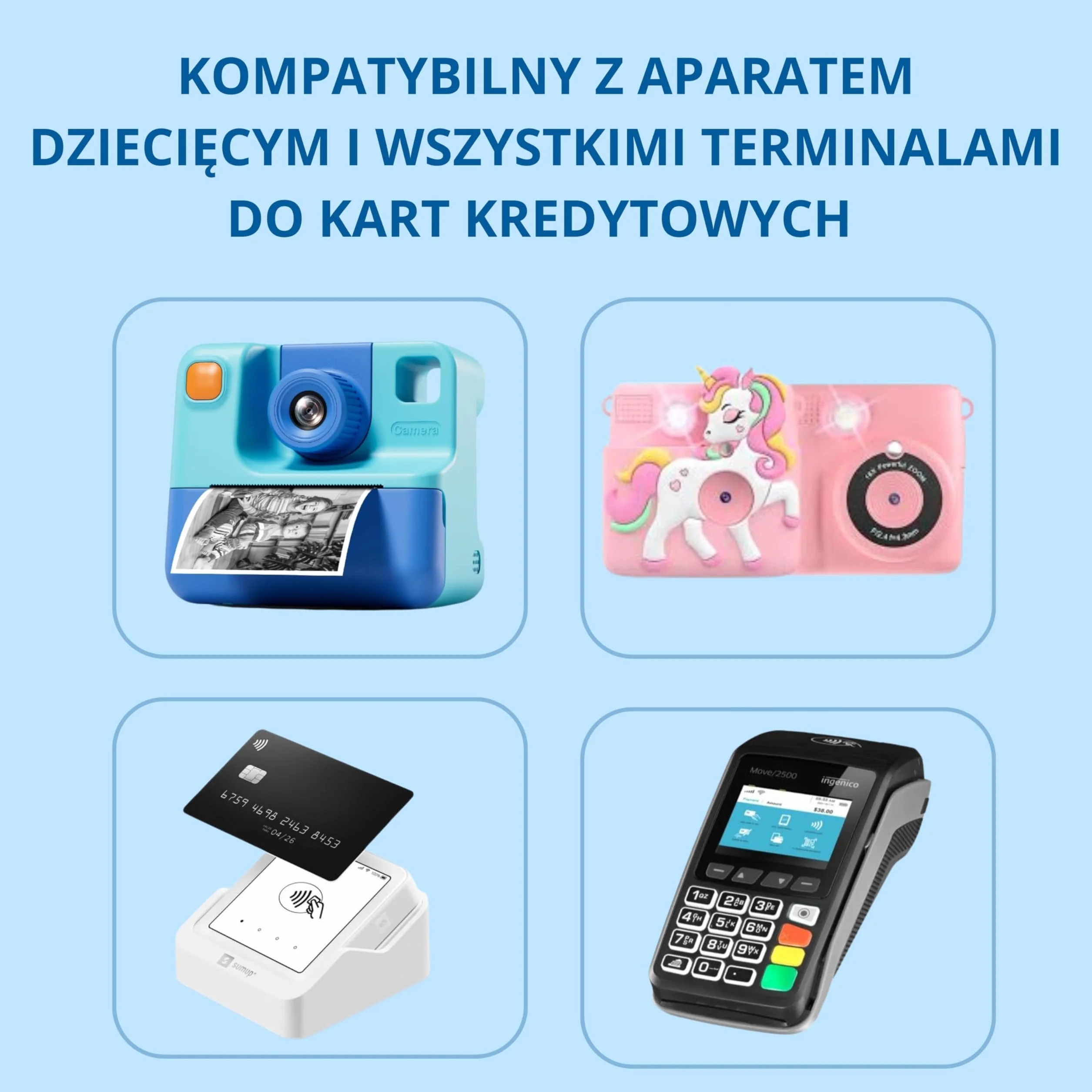 Double Dragon, 57 x 25 mm Premiumowe Rolki Papieru Termicznego do Drukarek dla Dziecięcych Aparatów Natychmiastowych i Terminali Kart Płatniczych PDQ – Bez BPA, Bez Atramentu [Zestaw 10 szt.]