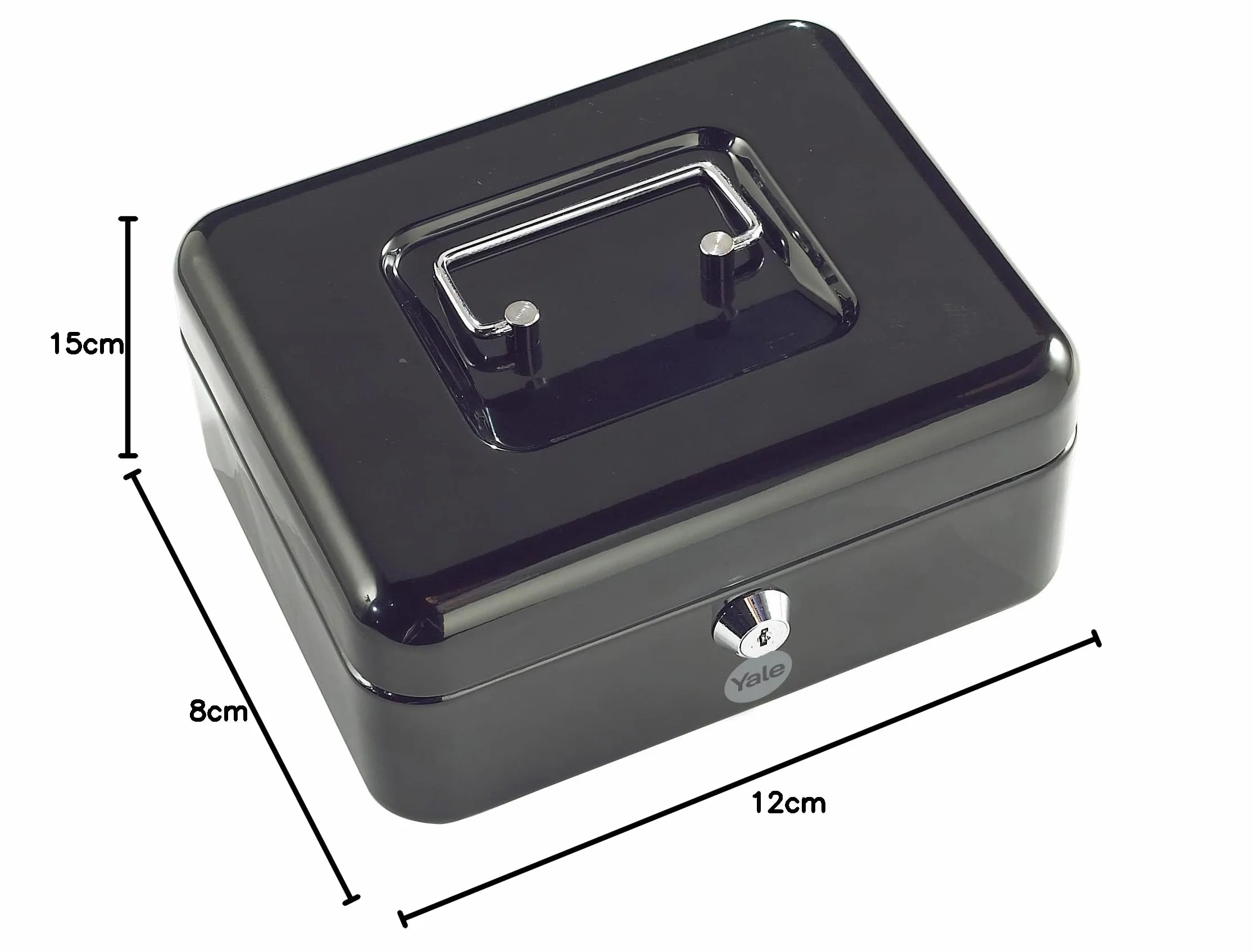 Yale YCB/080/BB2 Kasetka na pieniądze 15.2x8x11.8 cm czarna