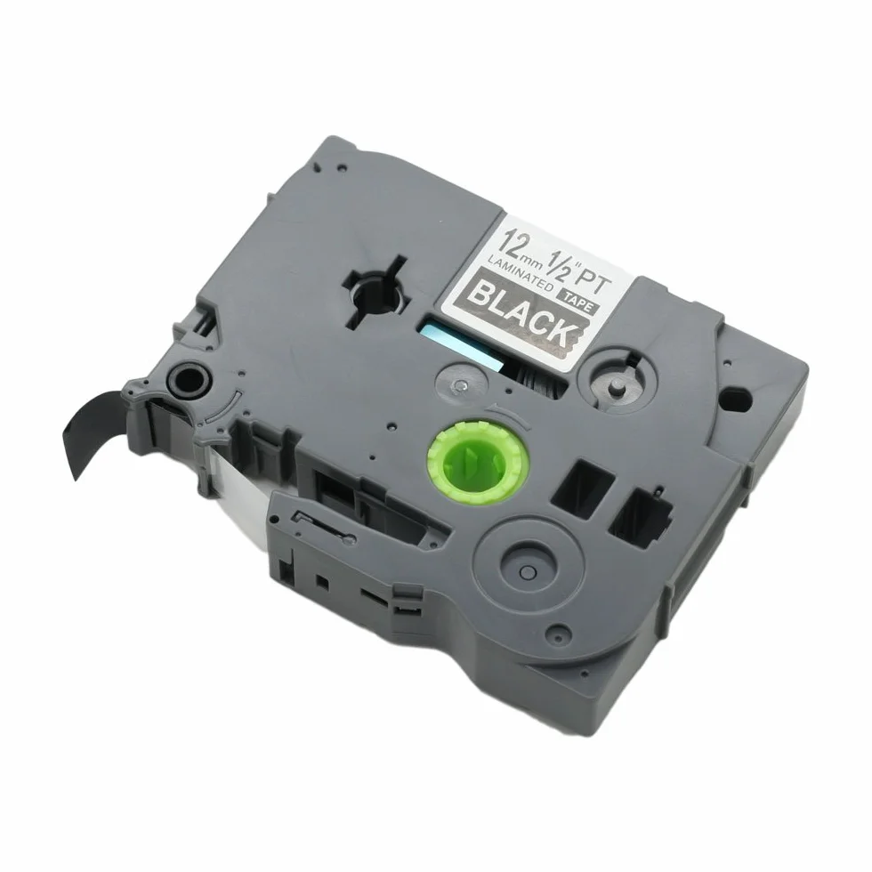 1 opakowanie biała na czarnej etykiecie taśma kompatybilna z Brother P-Touch TZ 335 TZe 335 12 mm 1/5.1 cm OPA1133E