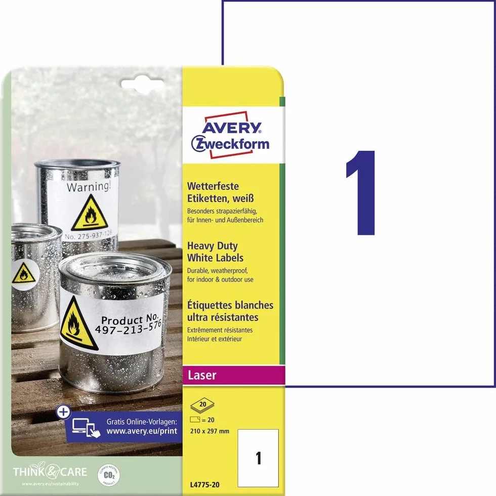 Etykieta uniwersalna Avery-Zweckform L4775-20