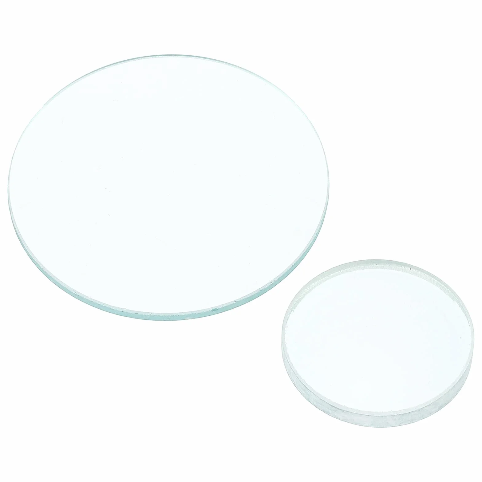 PATIKIL Ogniskowa 30 cm 50 mm wypukła soczewka i 7,5 cm ogniskowa 30 mm wklęsły obiektyw 1 zestaw, 2-pak szklanych optycznie polerowanych okrągłych krawędzi soczewki do nauczania fizyki, przezroczyste