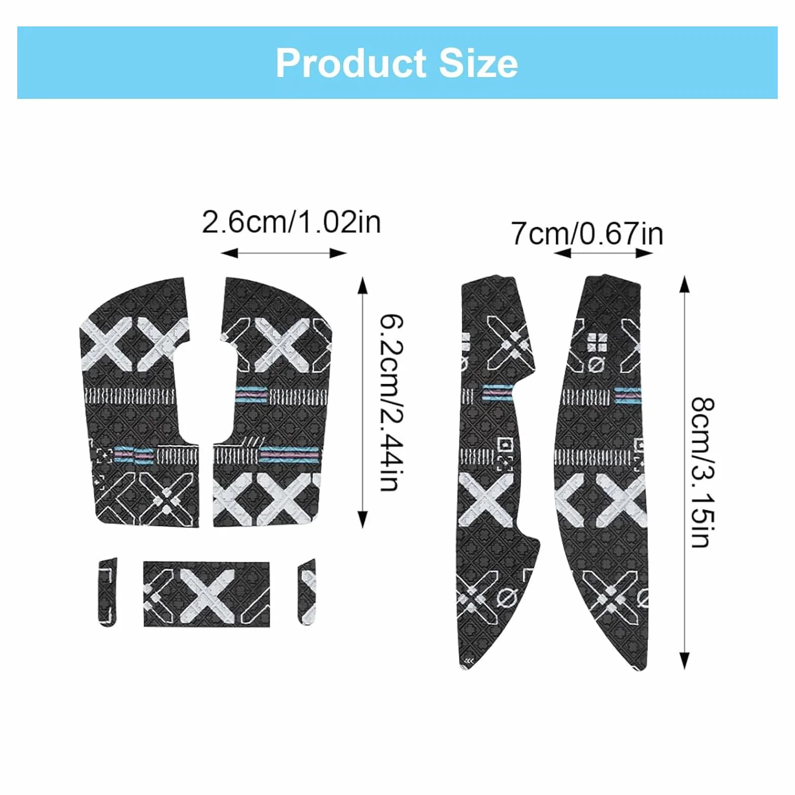 Taśma przyczepna do myszy, kompatybilna z Logitech G Pro Griptape Gaming Mouse, antypoślizgowa taśma do chwytu myszy, akcesoria do myszy gamingowej, samoprzylepne, przycięte na wymiar naklejki Taśma