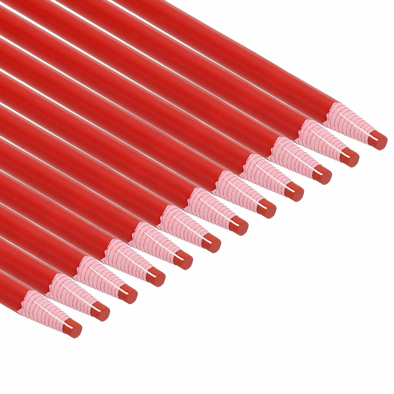 PATIKIL Peel-Off chińskie markery, 12 sztuk, kredki woskowe, drewno do szklanej odzieży, folia do rysowania, papier winylowy, metal, czerwony