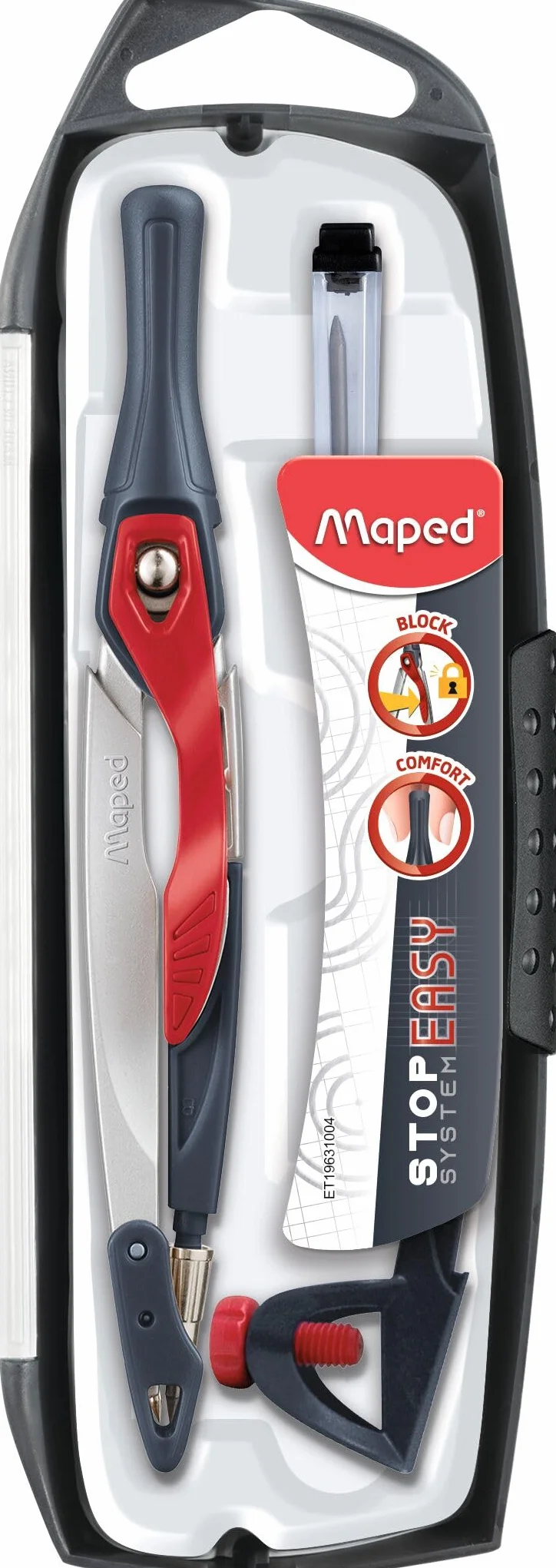 Maped M196310 - skrzynka na cyrkiel Stop System Innovation, 3-częściowa, jasnoszara