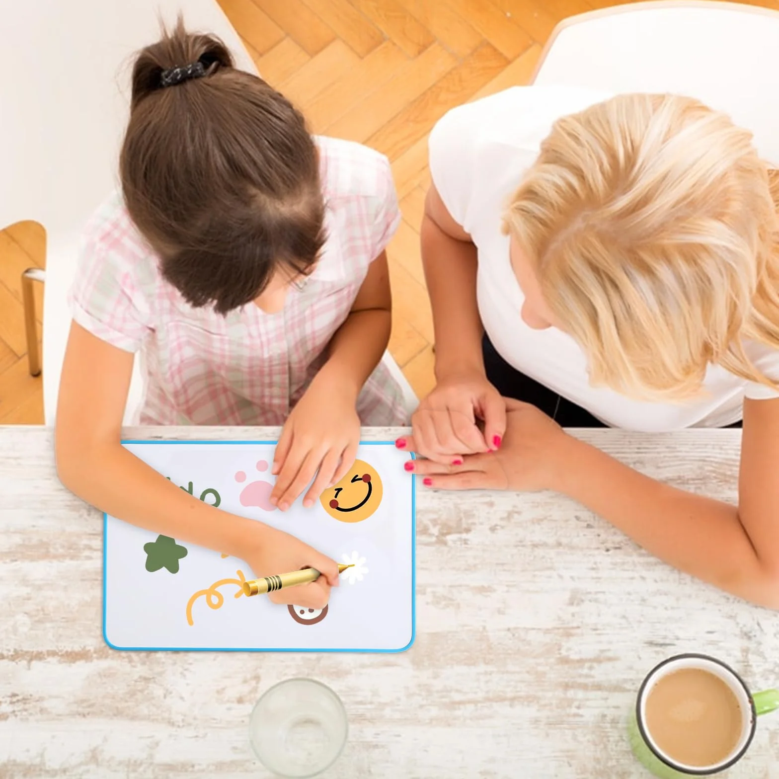 Magnetyczne mini tablice suchościeralne A4 30x21 cm dla dzieci z pisakami i magnesami