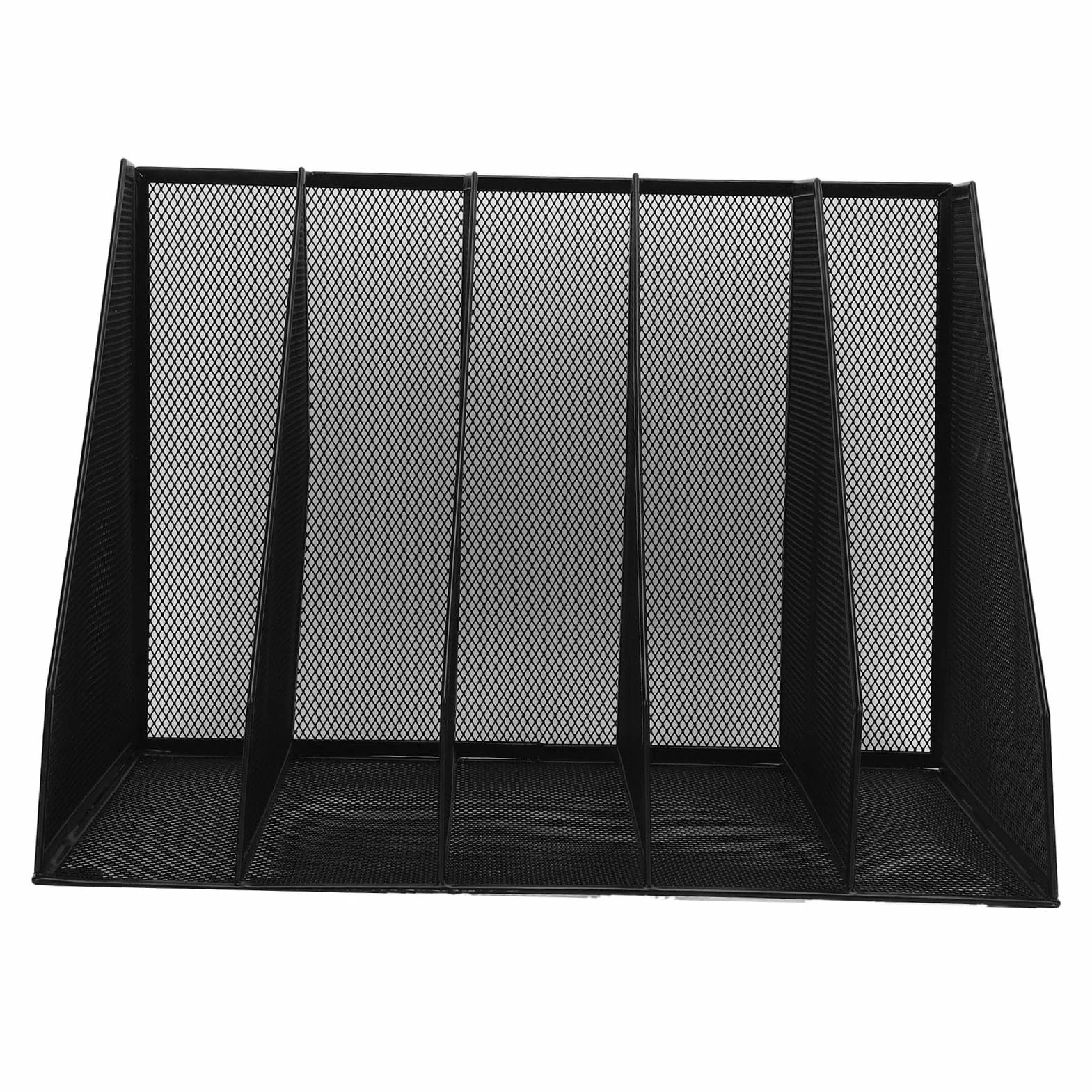 Luqeeg Pionowy Organizer na Dokumenty na Biurko, 5-Sekcyjny Metalowy Stojak Sorter