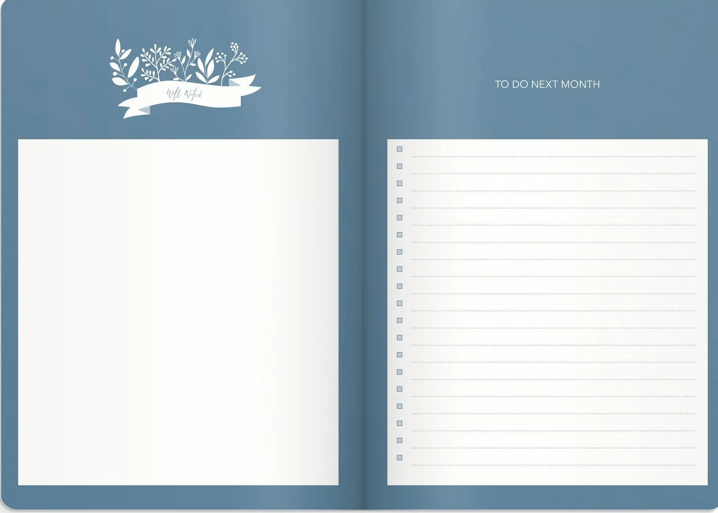 Burde Week Planner undated blue: Terminplaner Undatiert