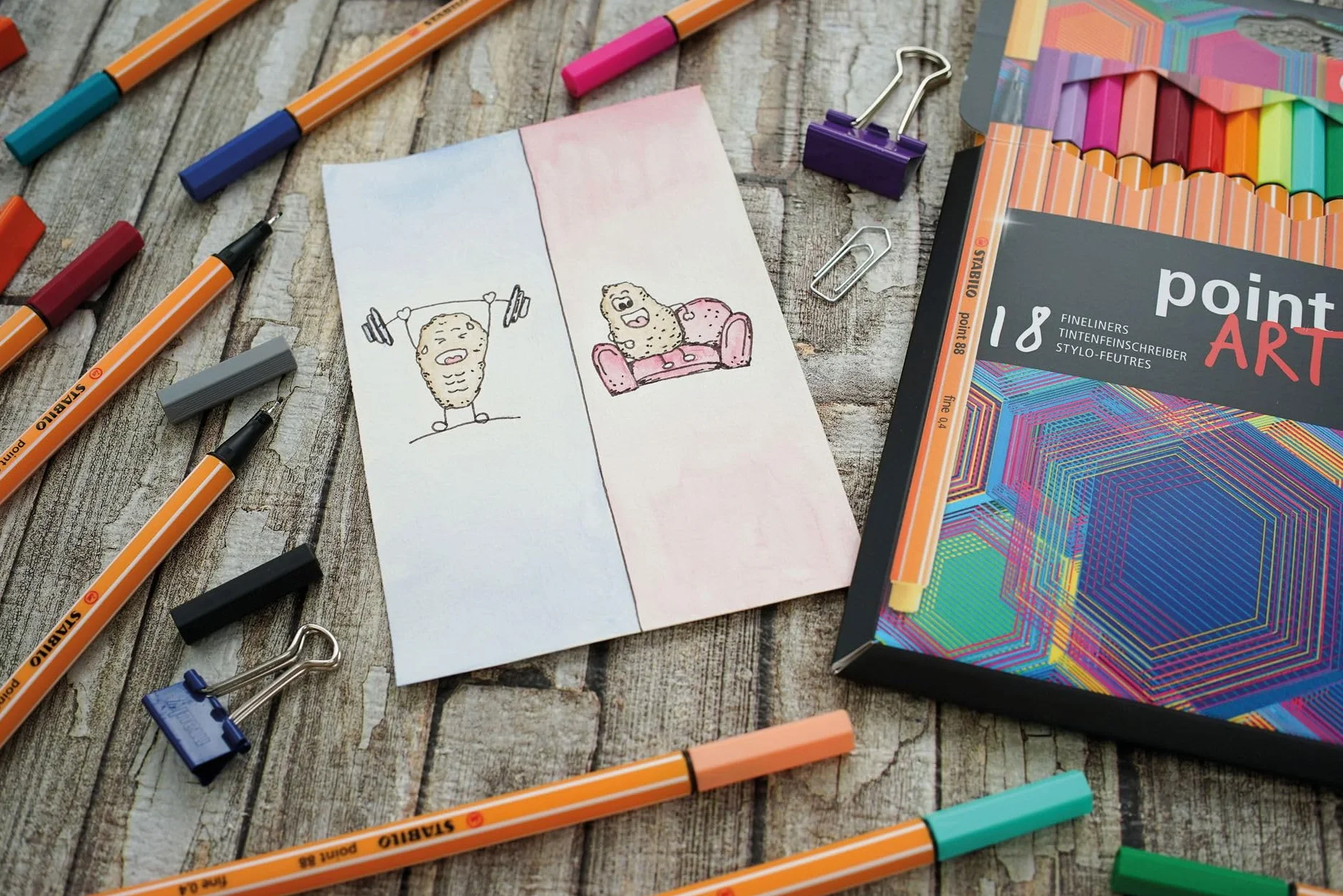 Stabilo Arty 8865-21-20 Cienkopisy, Wielokolorowy, 65 Sztuk