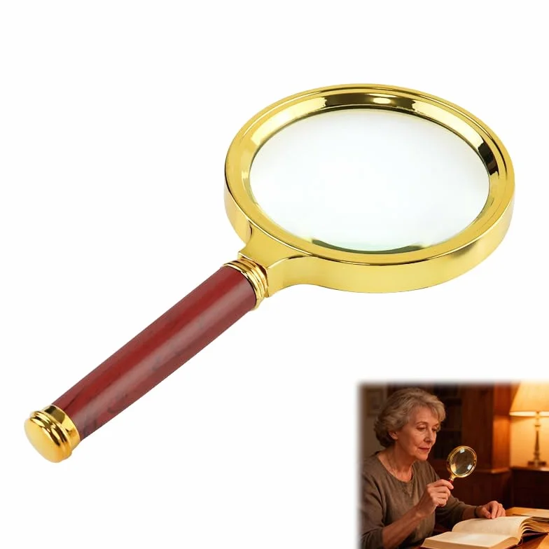 Lupa do czytania 10X powiększenie soczewka 80 mm dla seniorów