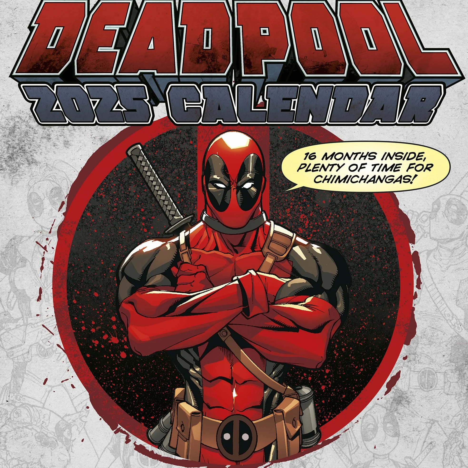 Deadpool 2025 calendario 30 x 30 cm pyramid