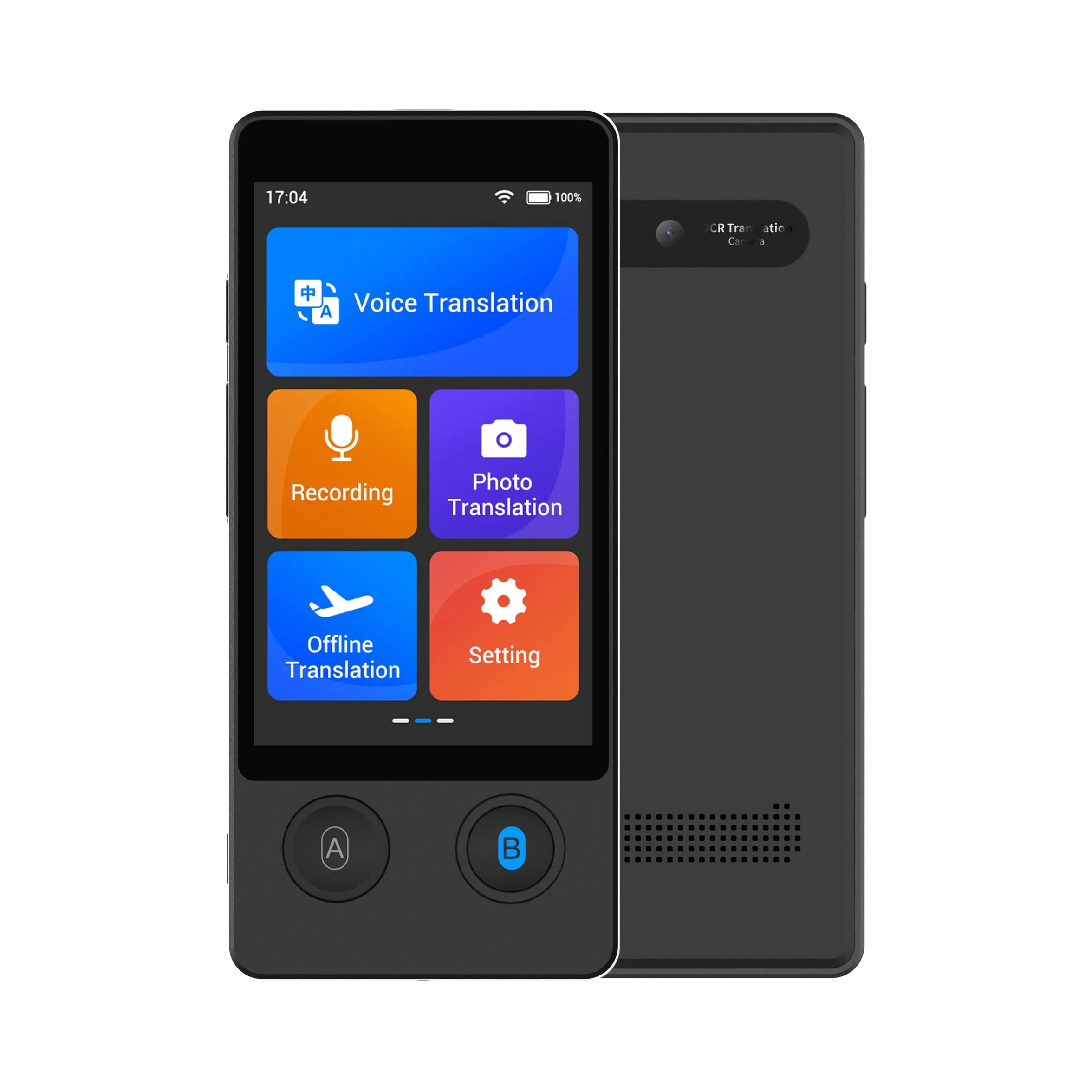 ANFIER Urządzenie tłumacza językowego 144 języki i akcenty z ekranem dotykowym 3,7 cala [najnowsza generacja Smart Translator-W12] Urządzenie do tłumacza obrazów AI Przenośny dwukierunkowy tłumacz