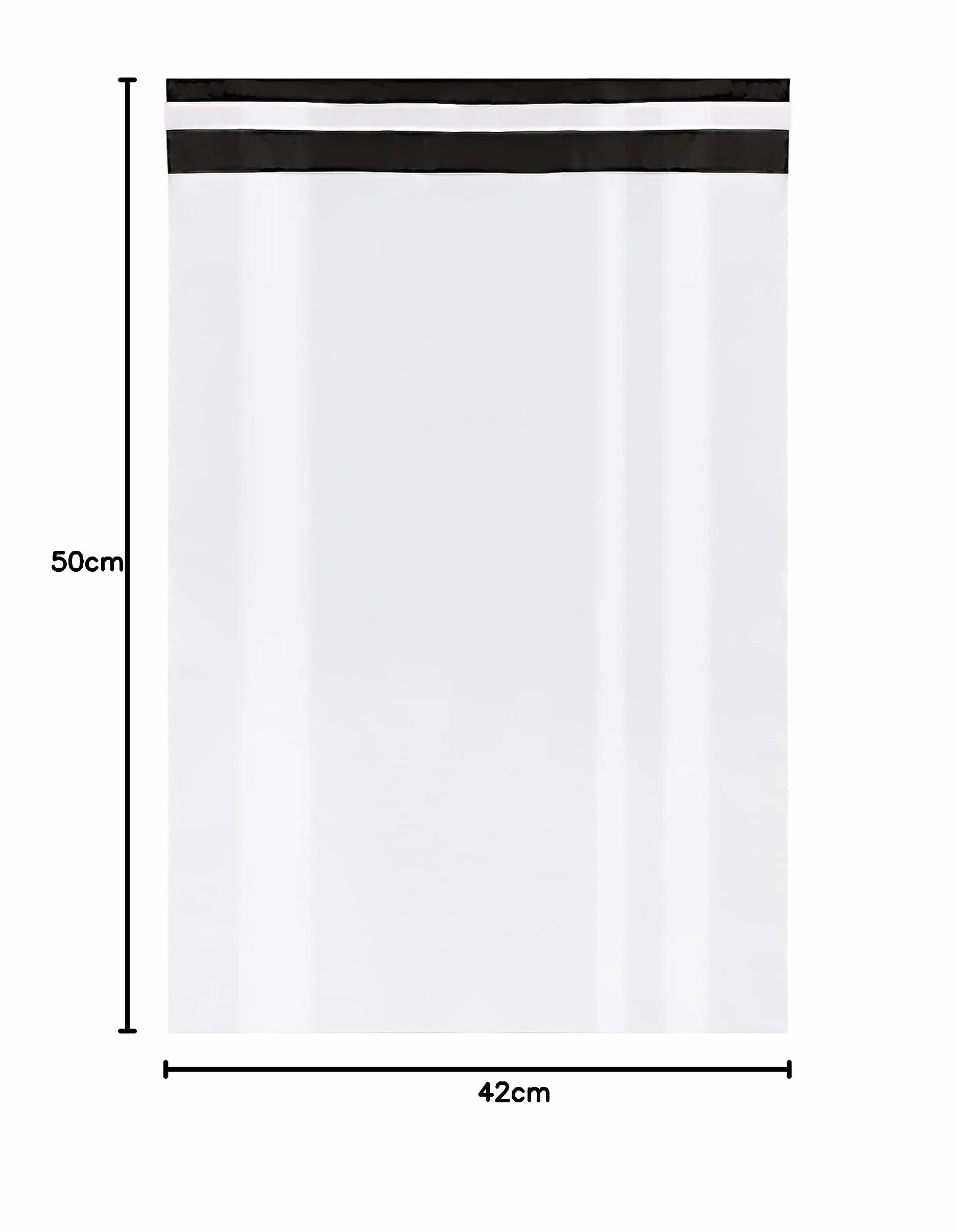 Pakomat Foliopaki kurierskie 31x42 cm 50 szt - Koperty foliowe samoprzylepne LDPE, wodoodporne, białe na zewnątrz czarne w środku